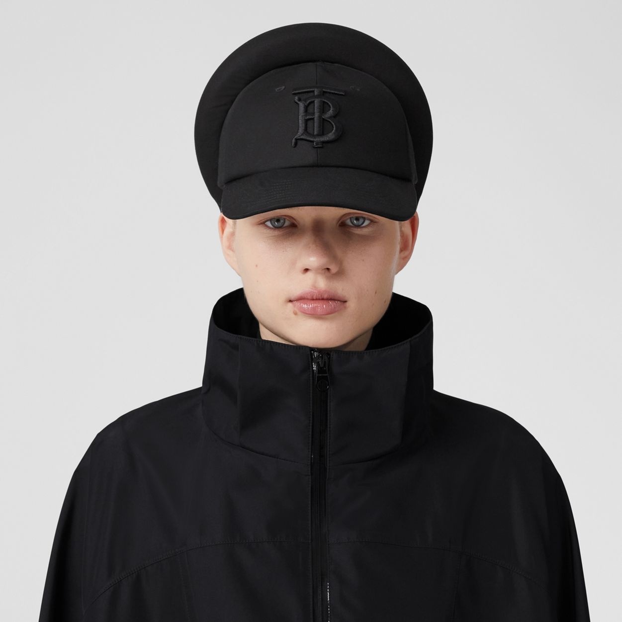 Detachable Hood Logo Print Oversized Parka - 3