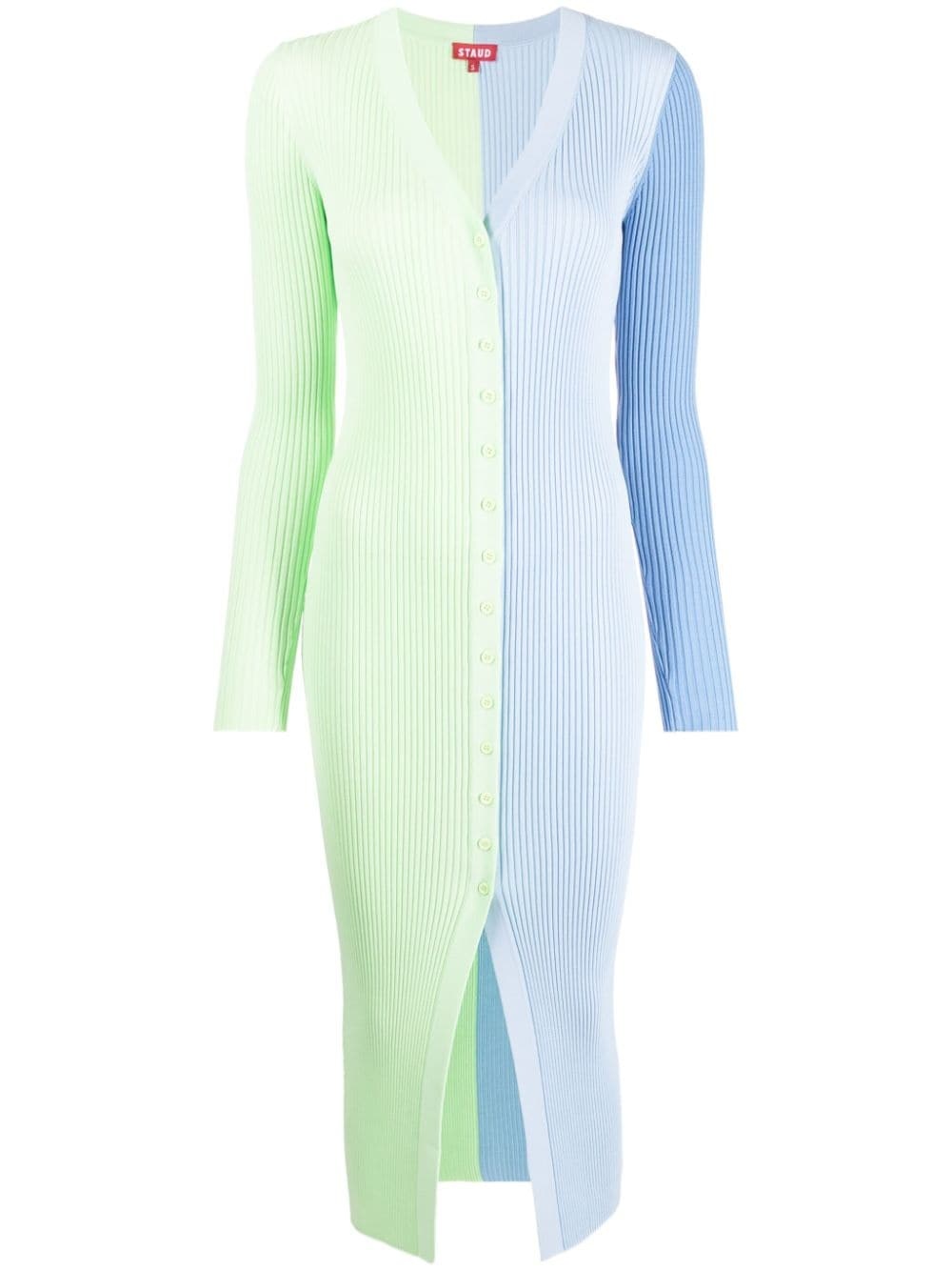 Shoko colour-block ribbed-knit dress - 1