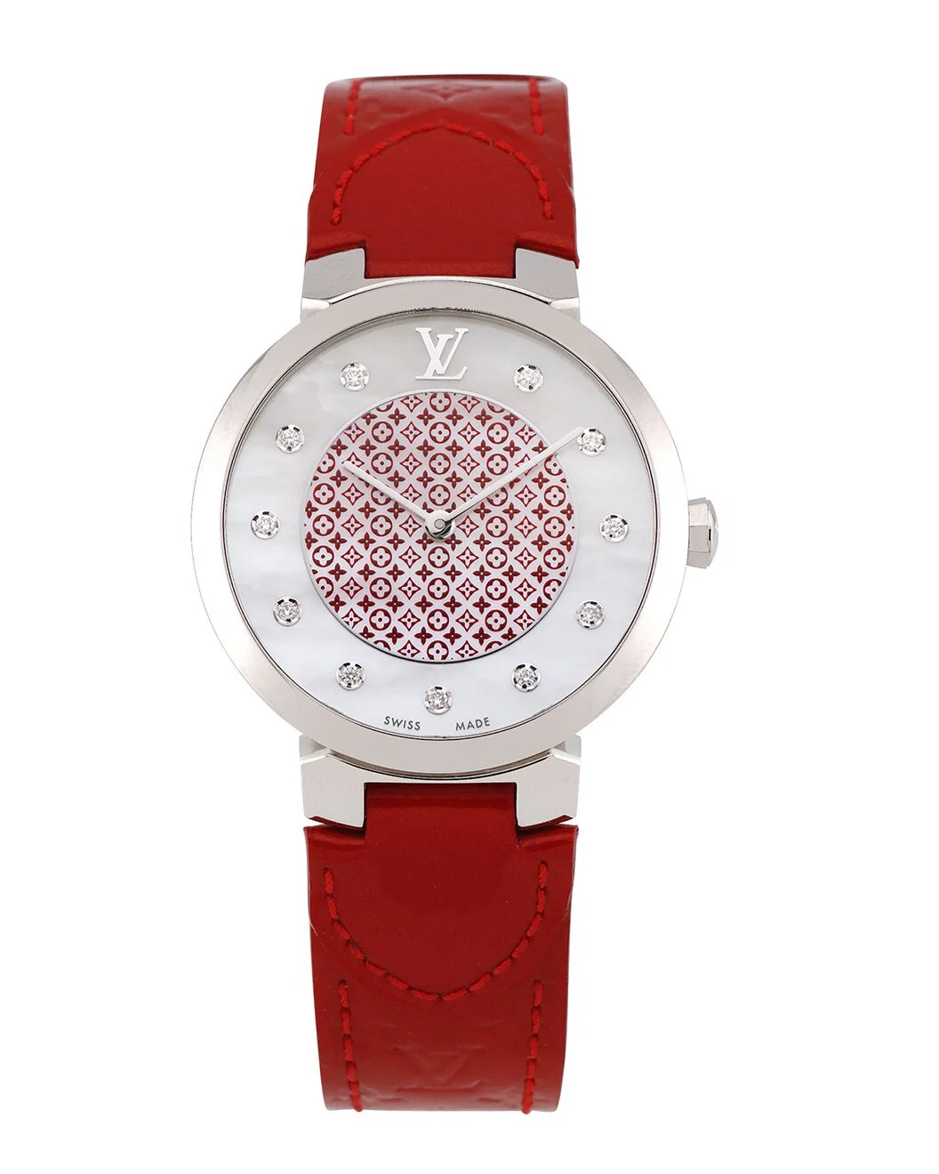 Louis Vuitton Women's Tambour Monogram Diamond Watch, Circa 2000's (Authentic Pre-Loved) - 1
