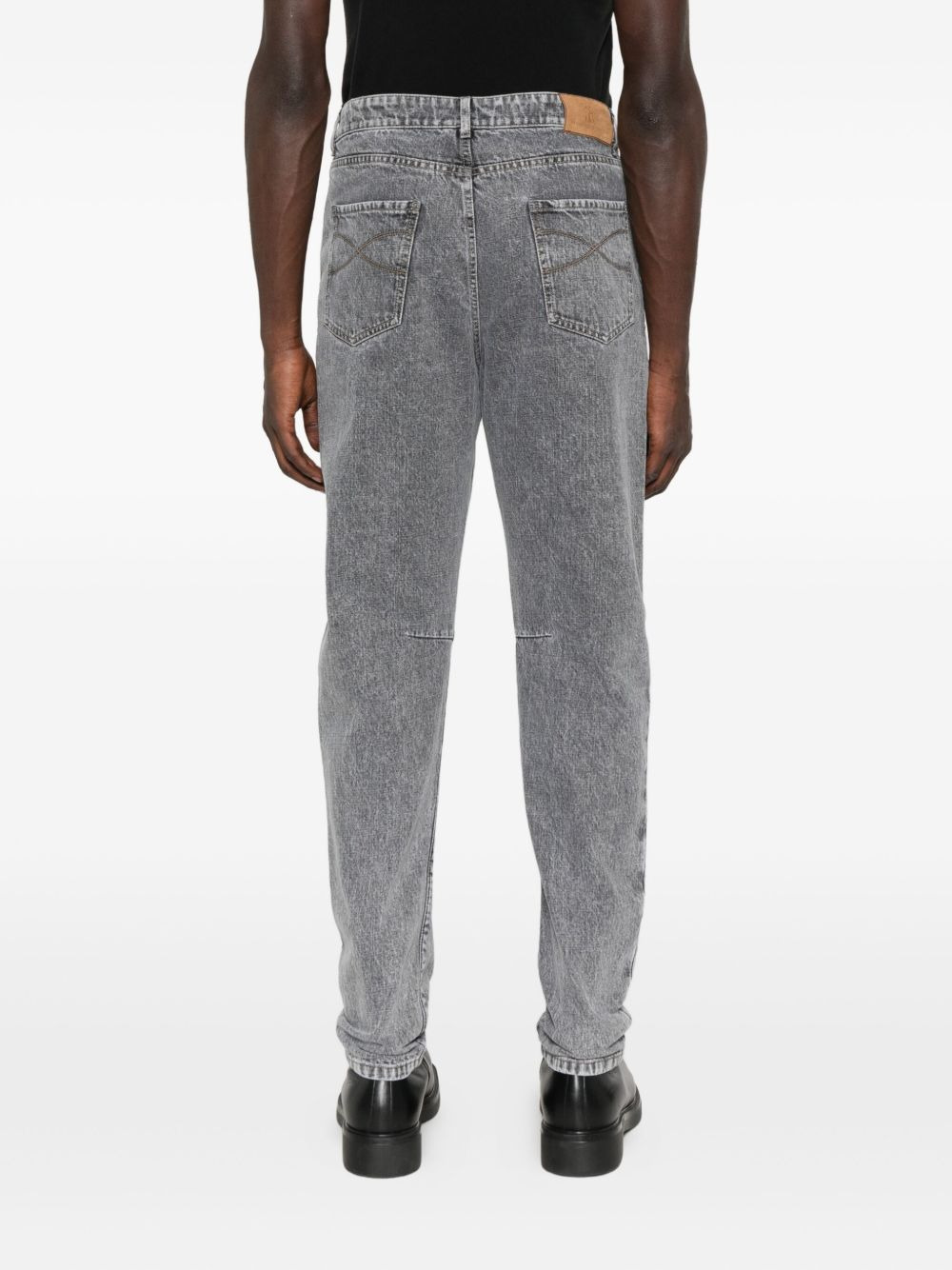 knee-patch denim jeans - 4