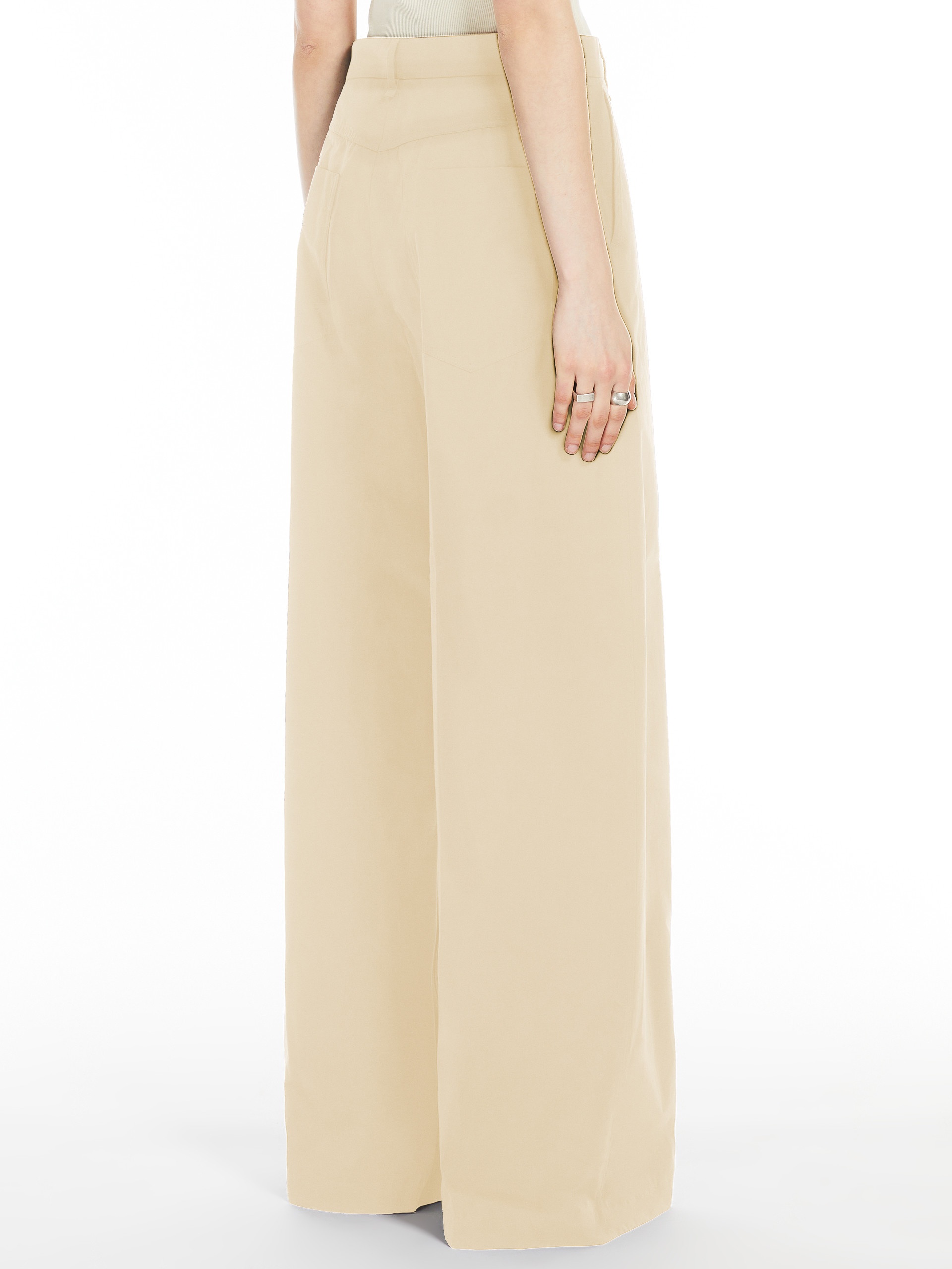 GEBE Oversized washed cotton trousers - 4