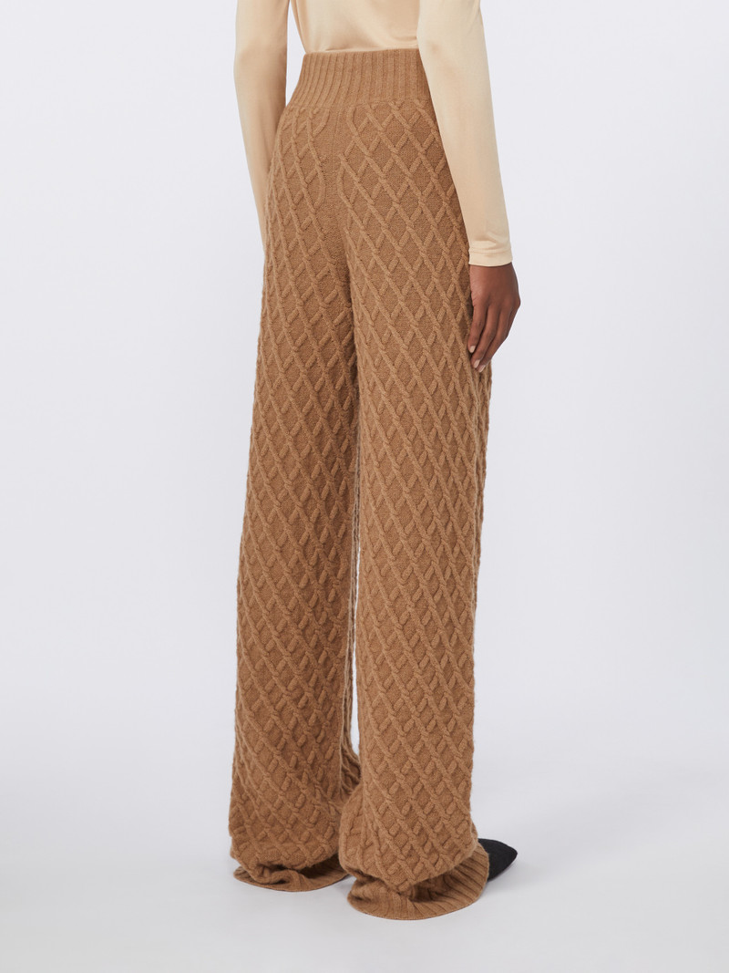 PEVERA Long, camel-yarn trousers 4