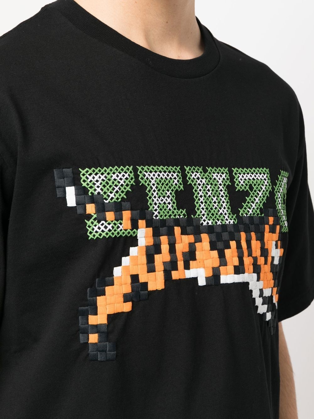 pixel logo-embroidered T-shirt - 5