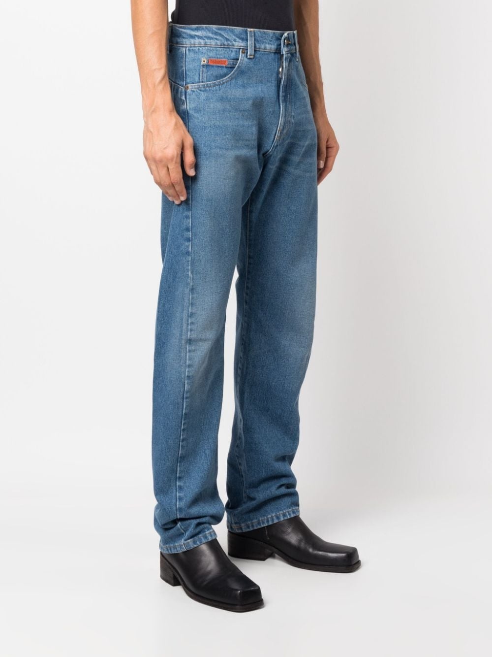 twisted-seam straight-leg jeans - 4