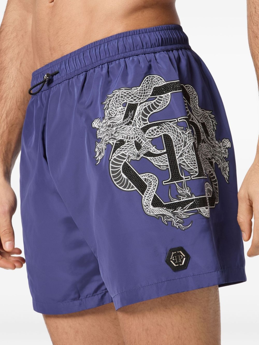 dragon-print swim shorts - 2