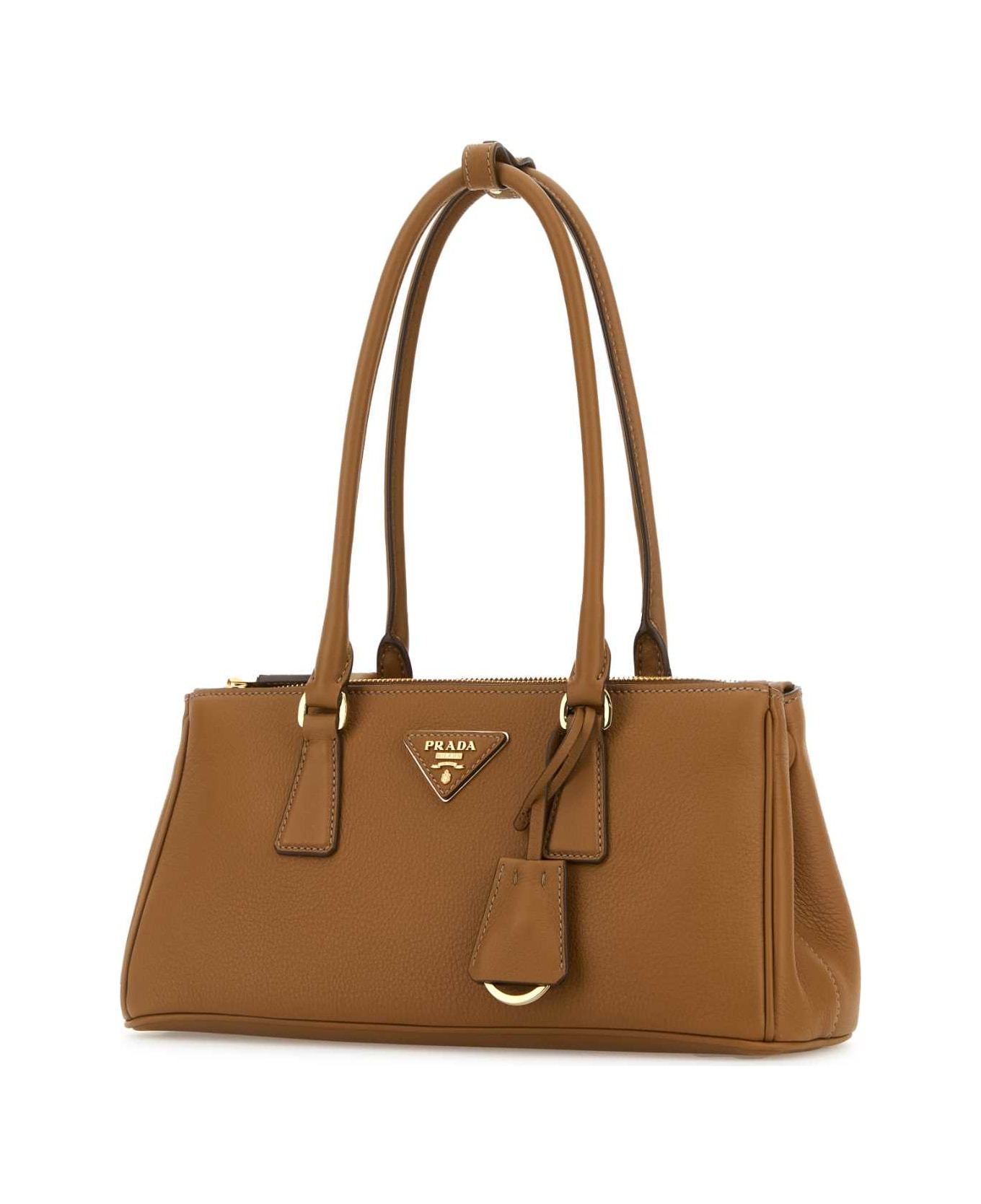 Camel Leather Shoulder Bag - 2