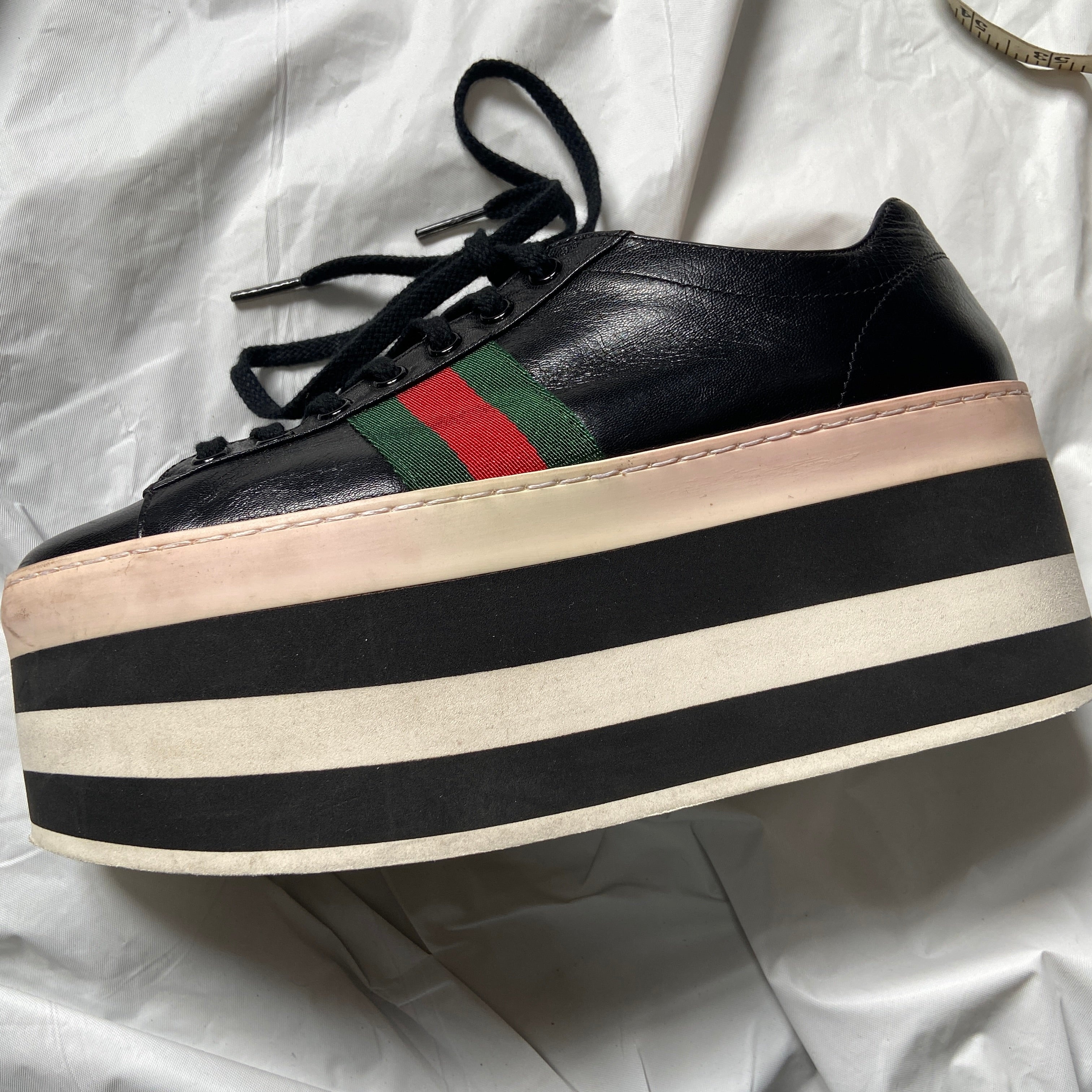 Gucci Peggy black platform ace sneaker 37 - 6