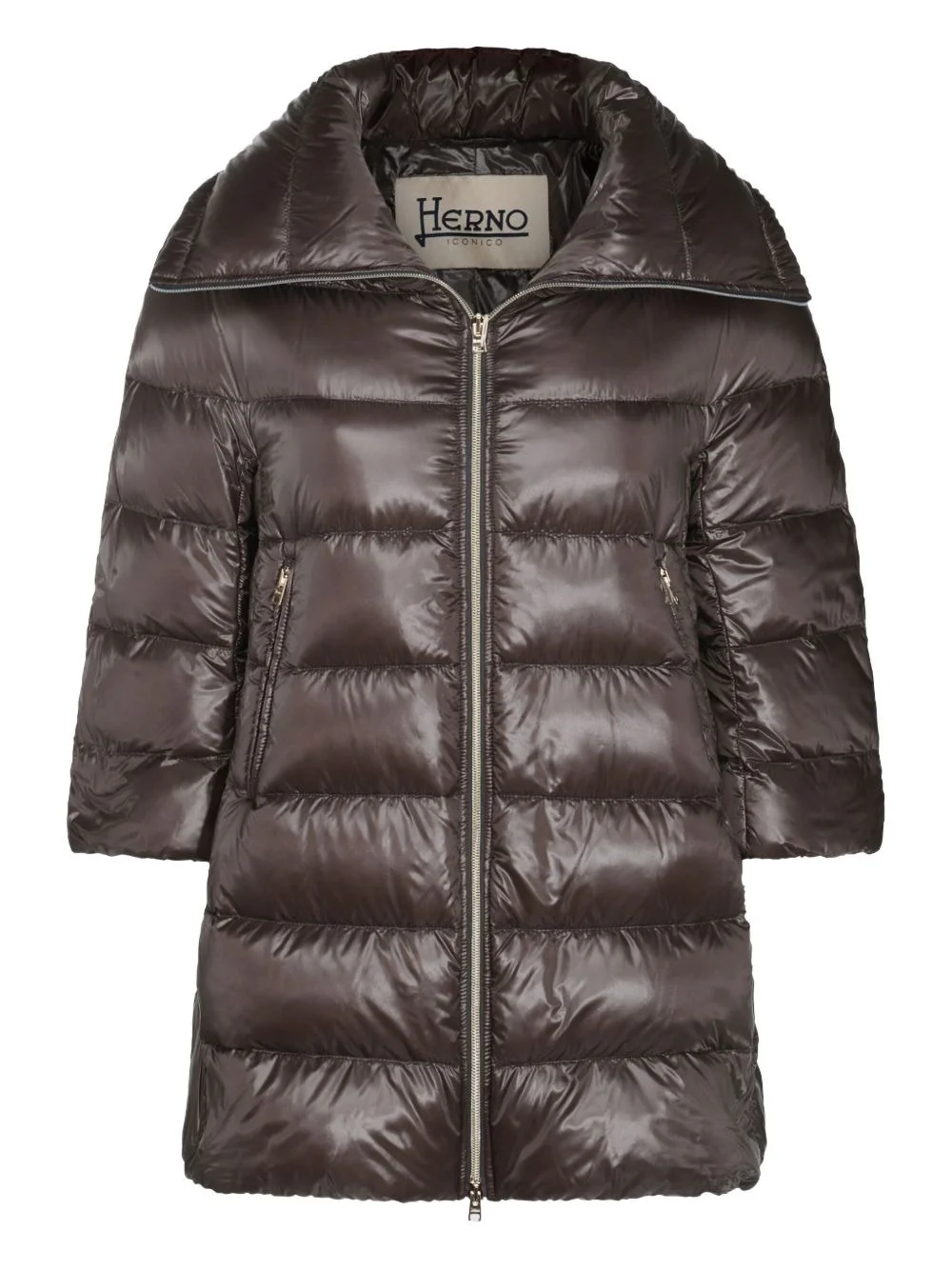 padded zipped coat - 1