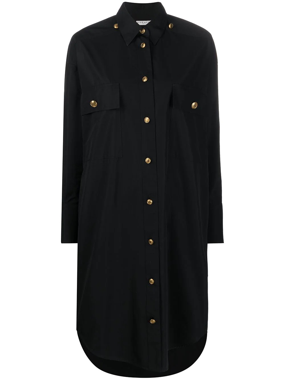 buttoned shirt dress - 1