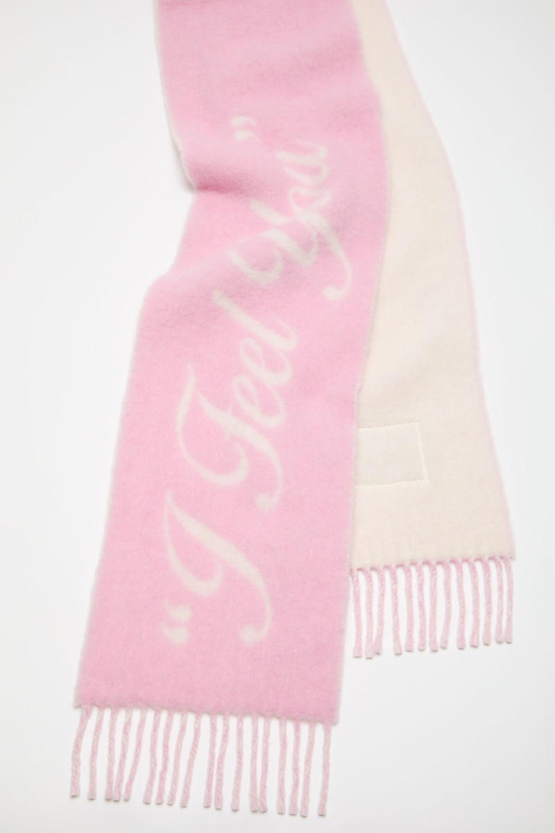 Acne Studios Wool scarf - Old pink/white outlook