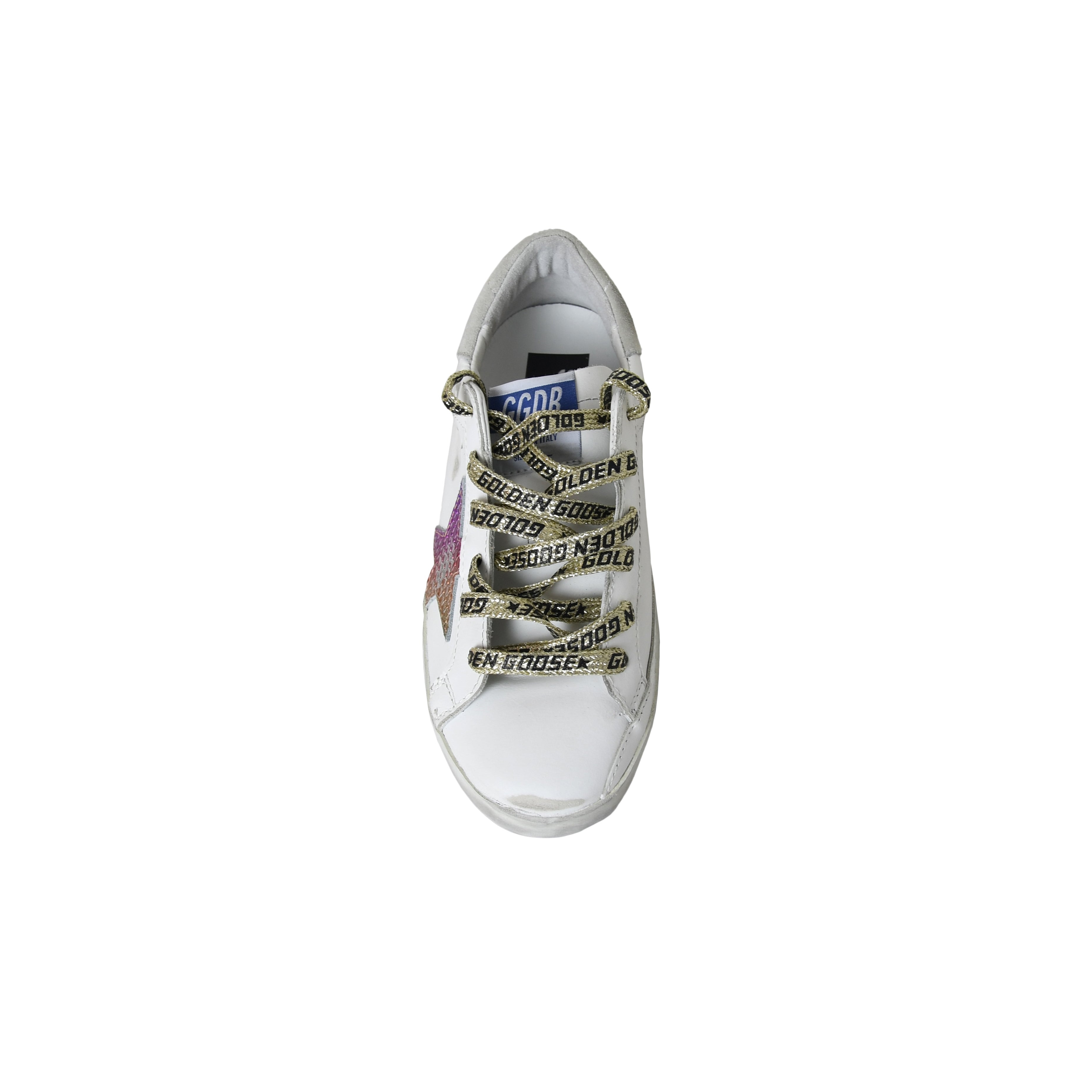 Golden Goose Hi Star Classic With List White Rainbow Star - 4