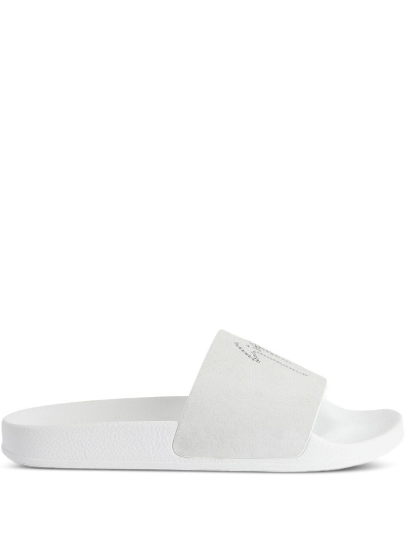 Brett crystal-embellished leather slides 1