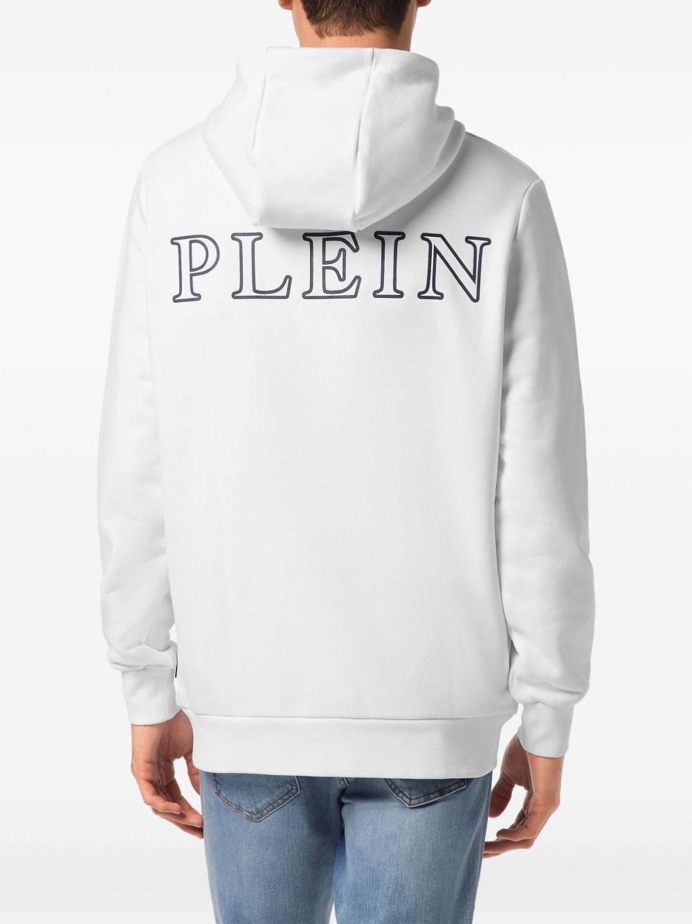 logo-print zip-up hoodie - 3