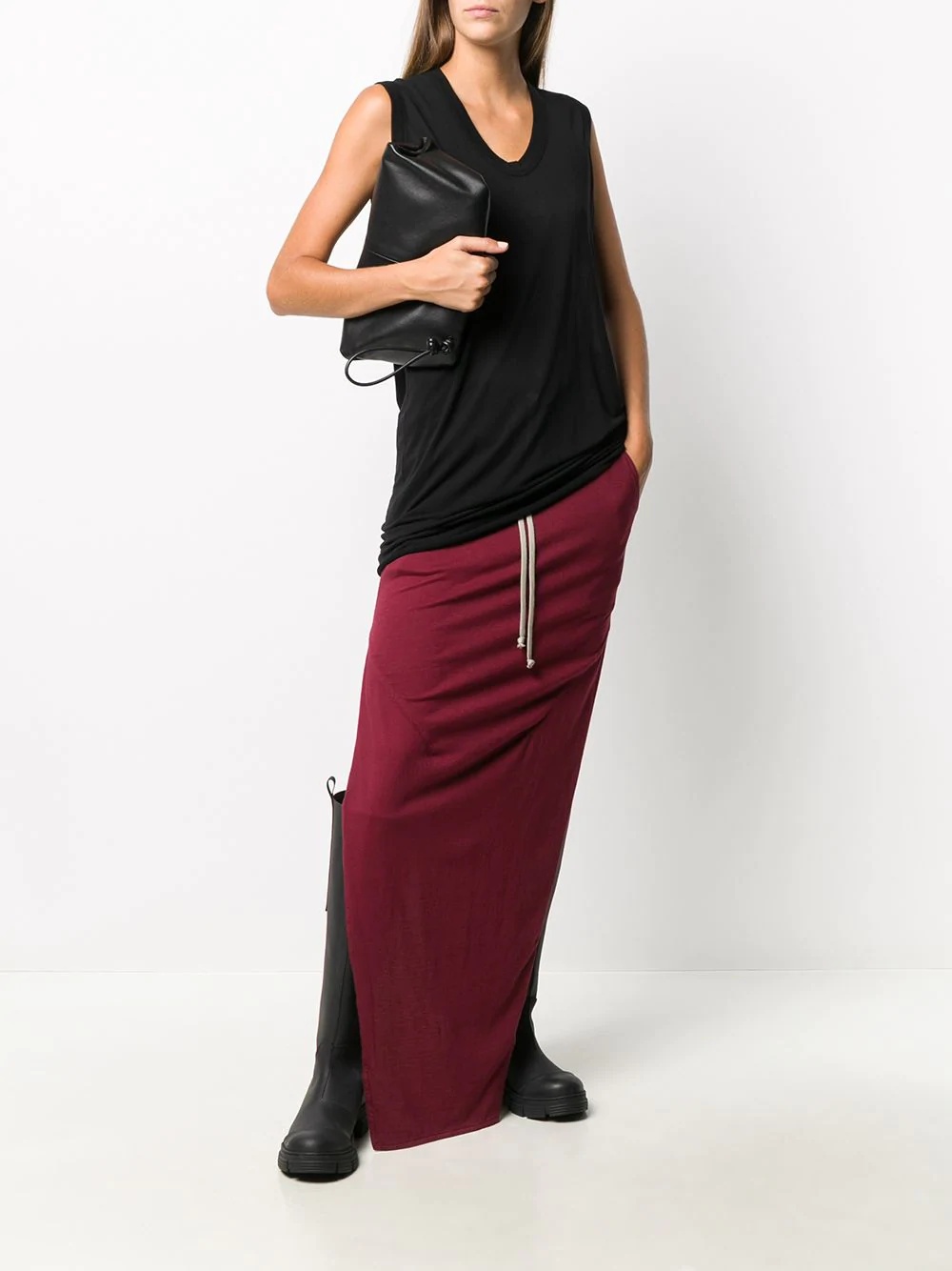 drawstring maxi skirt - 2