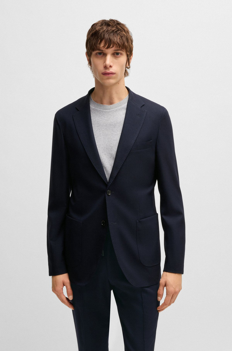 SLIM-FIT SUIT JACKET IN A STRUCTURED WOOL BLEND 2