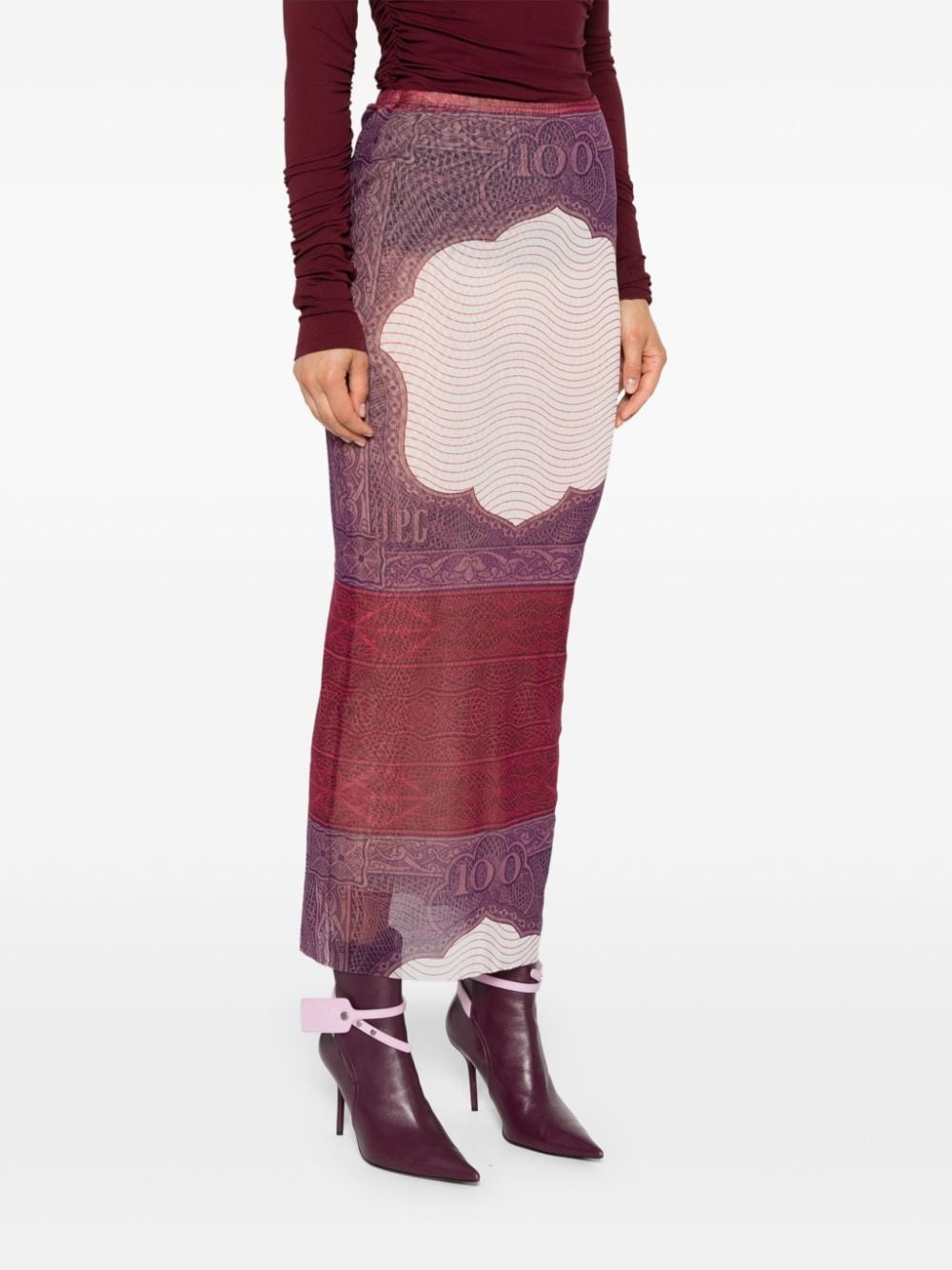graphic-print pencil skirt - 3