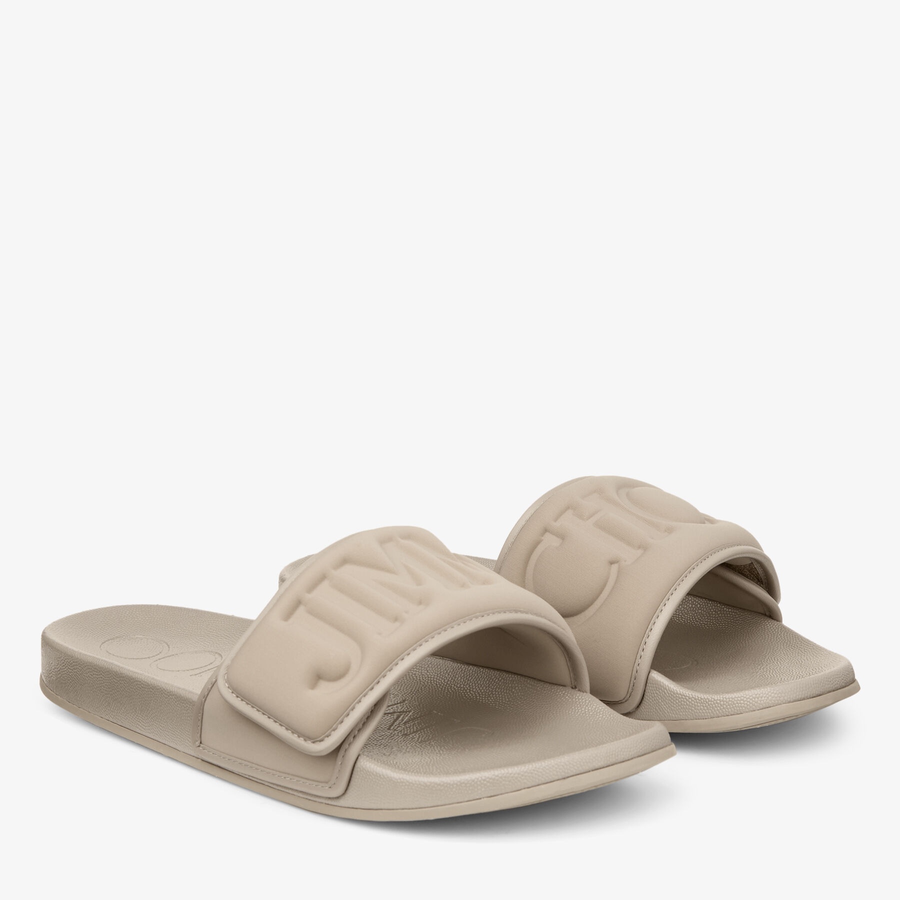Fitz/M
Taupe Puffed Logo Lycra Slides - 2