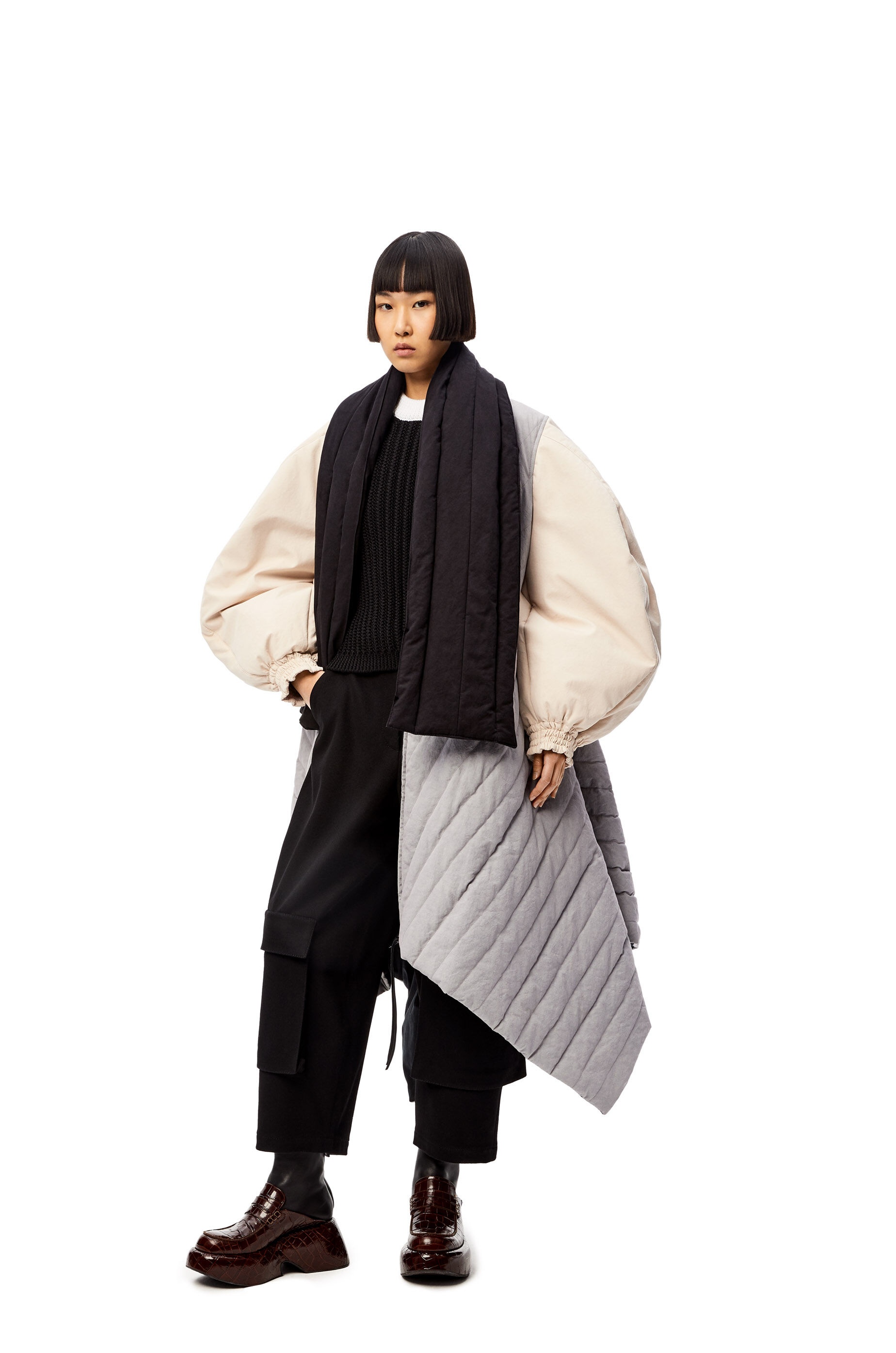 Circular sleeve parka in cotton - 2