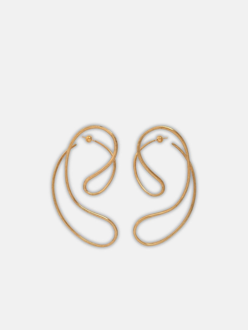 GOLD 'P CONTINUA LARGE' EARRINGS 1
