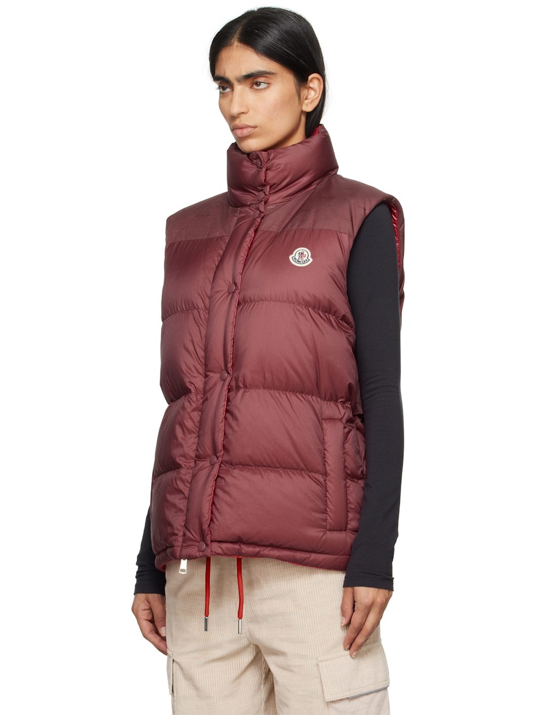 Burgundy Verone Short Reversible Down Jacket - 5