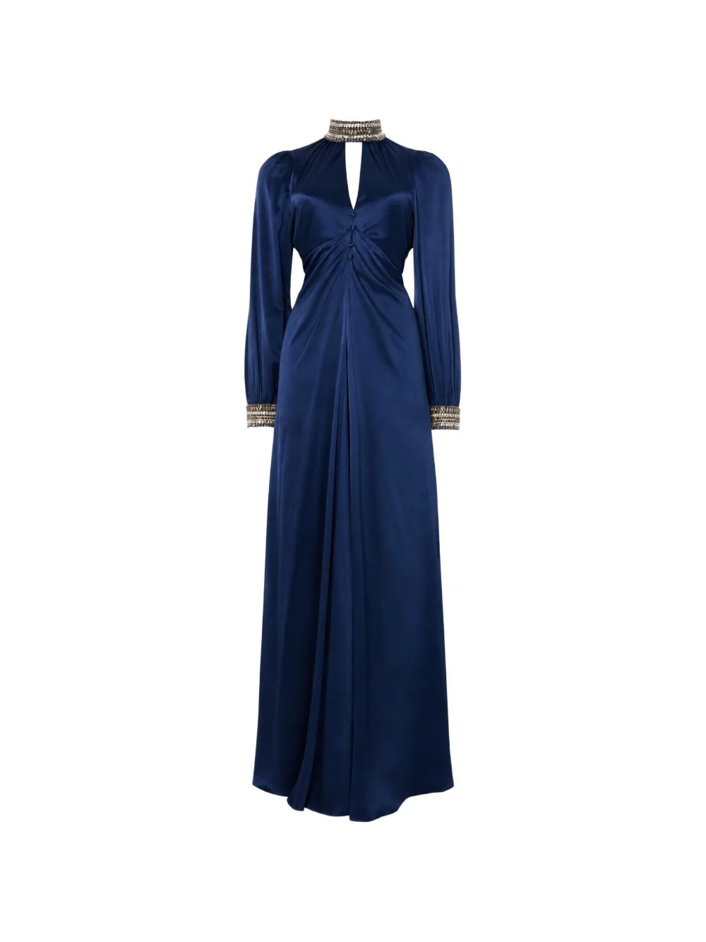 Beatrice crystal-embellished silk maxi dress - 1