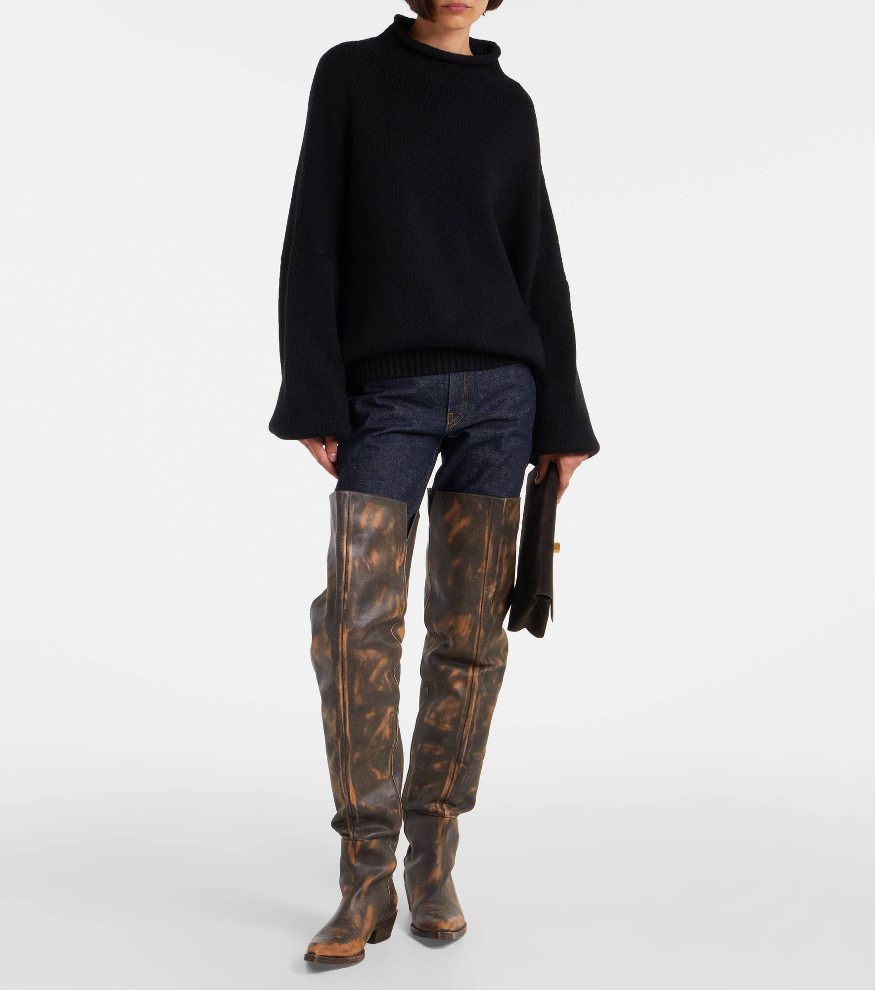 Danielle high-rise straight jeans - 8