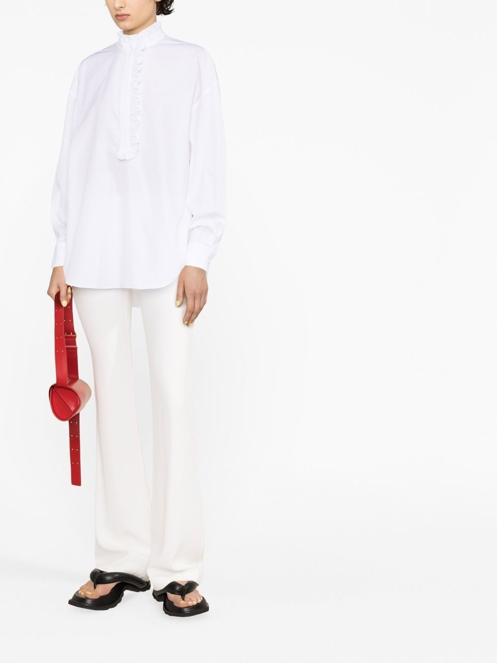 ruffled cotton shirt - 2