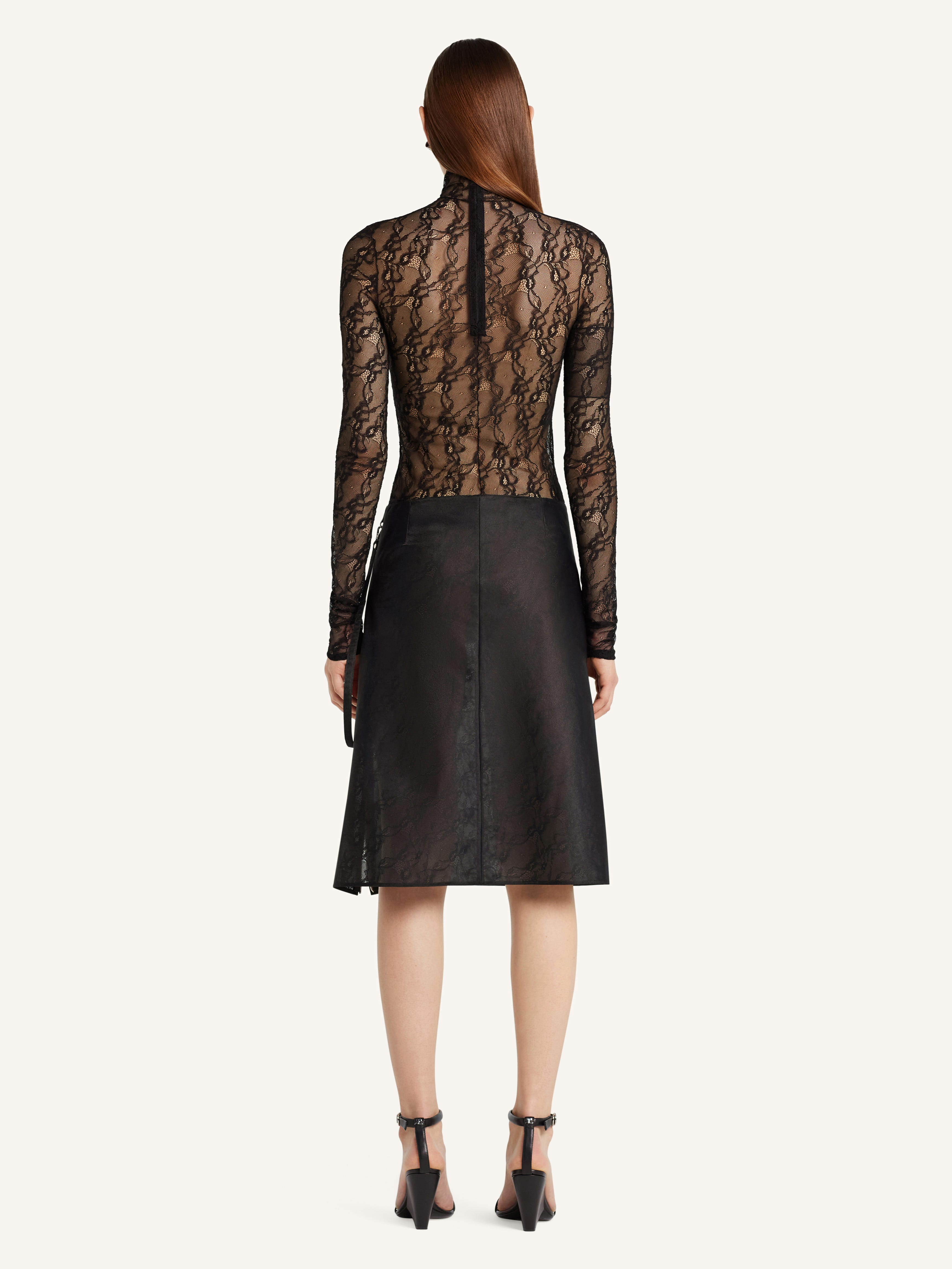 ZIPPED LACE SKIRT - 4