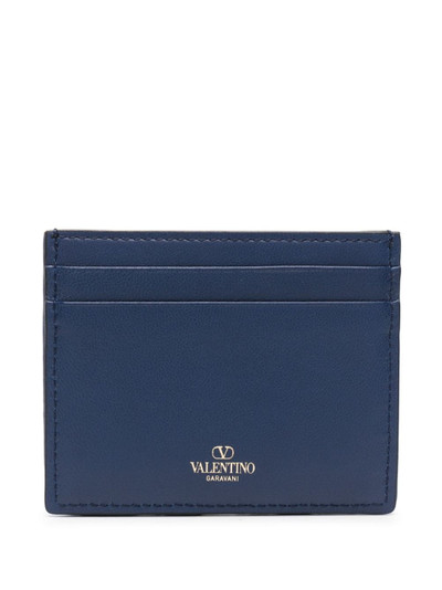 Valentino monogram-jacquard leather cardholder outlook