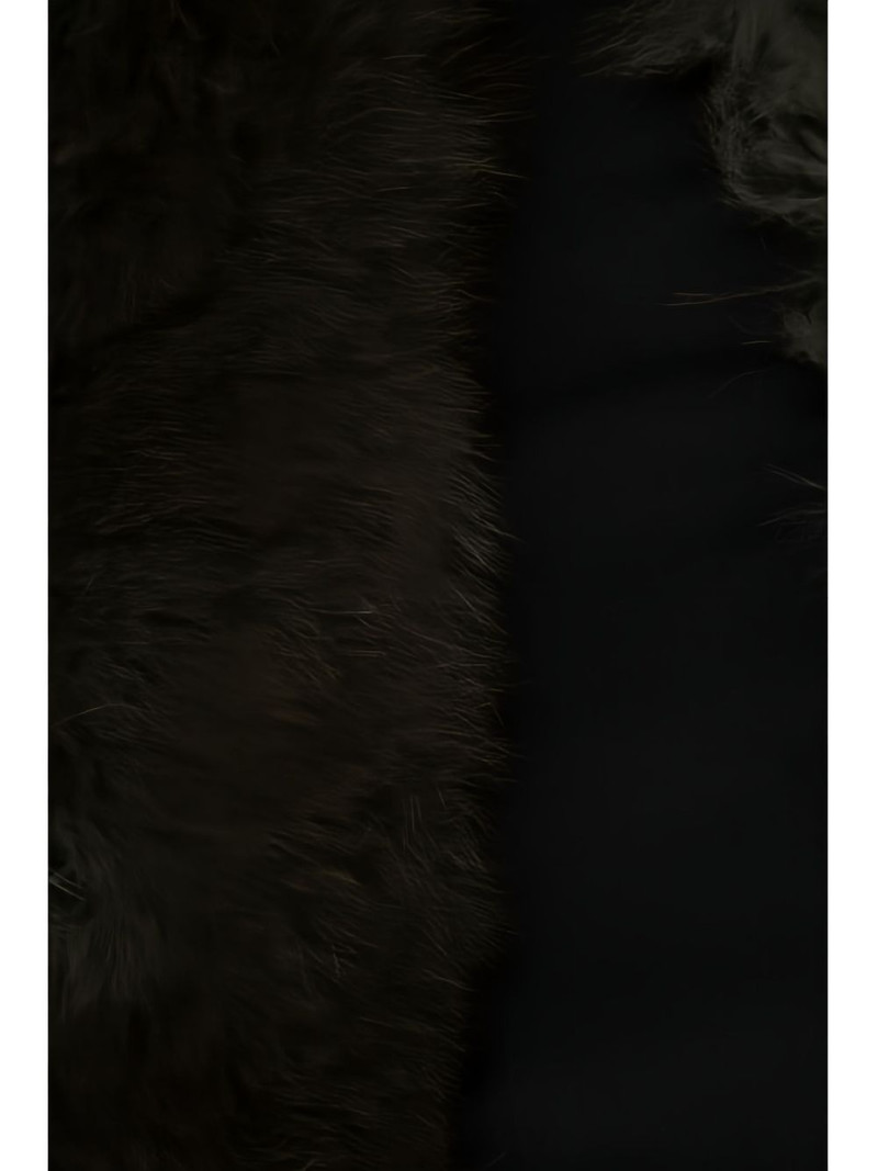 Yves Salomon faux-fur cotton scarf outlook