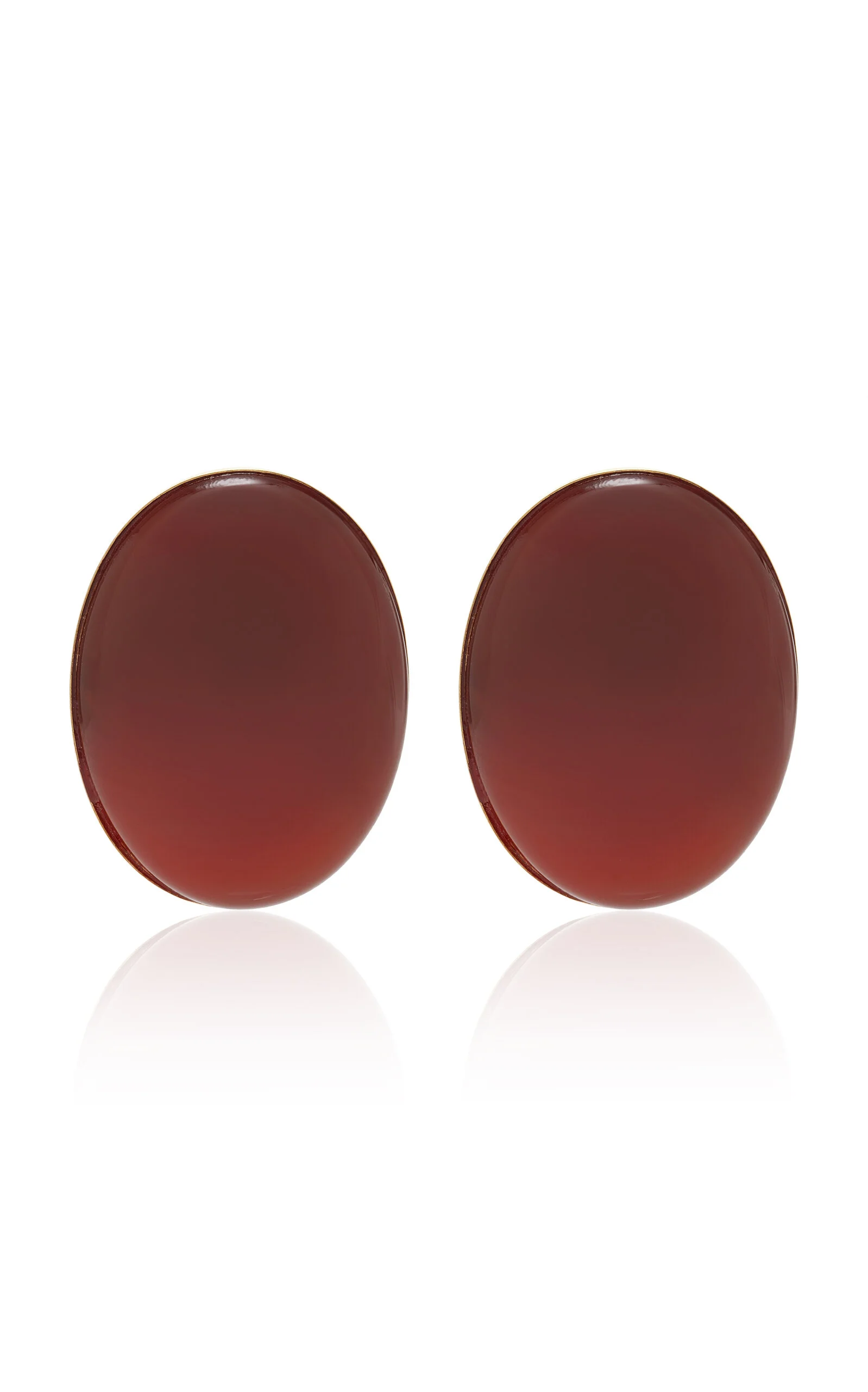 Audra 18K Gold-Plated Brass Carnelian Earrings - 1