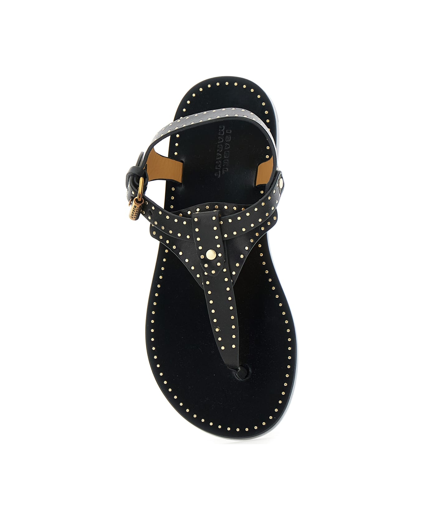 'jooni' Black Sandals With Buckle Closure And Metal Studs In Leather Woman - 4