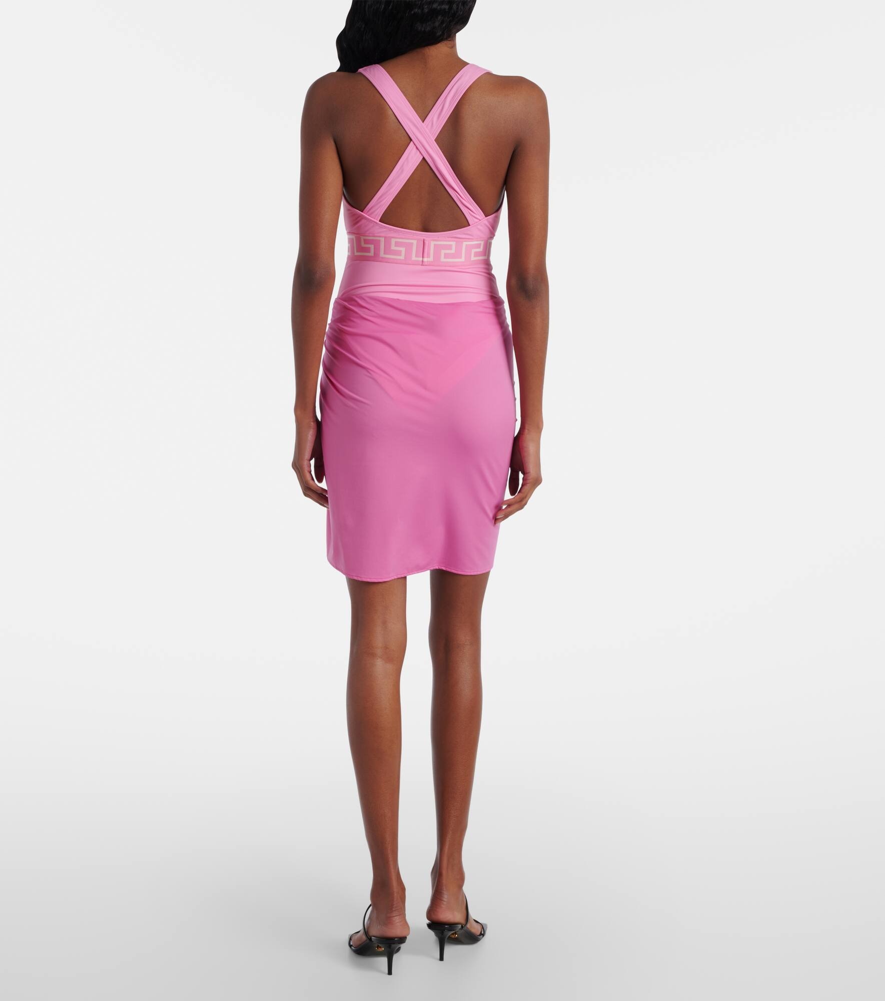 Safety Pin gathered jersey miniskirt - 3