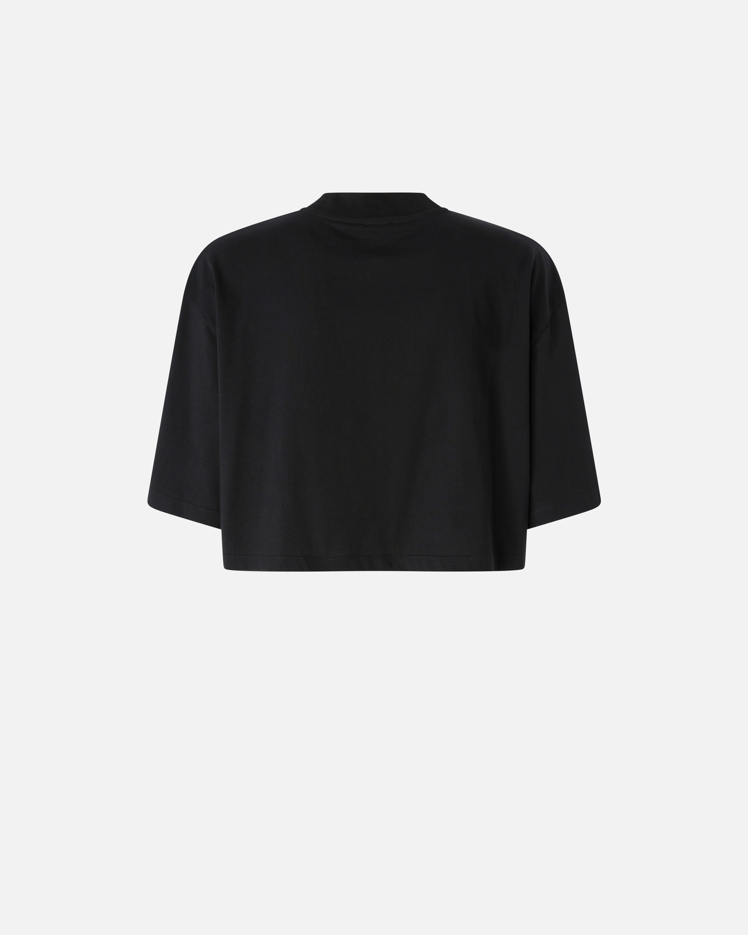 T-SHIRT CROPPED CON LOGO RICAMATO - 6