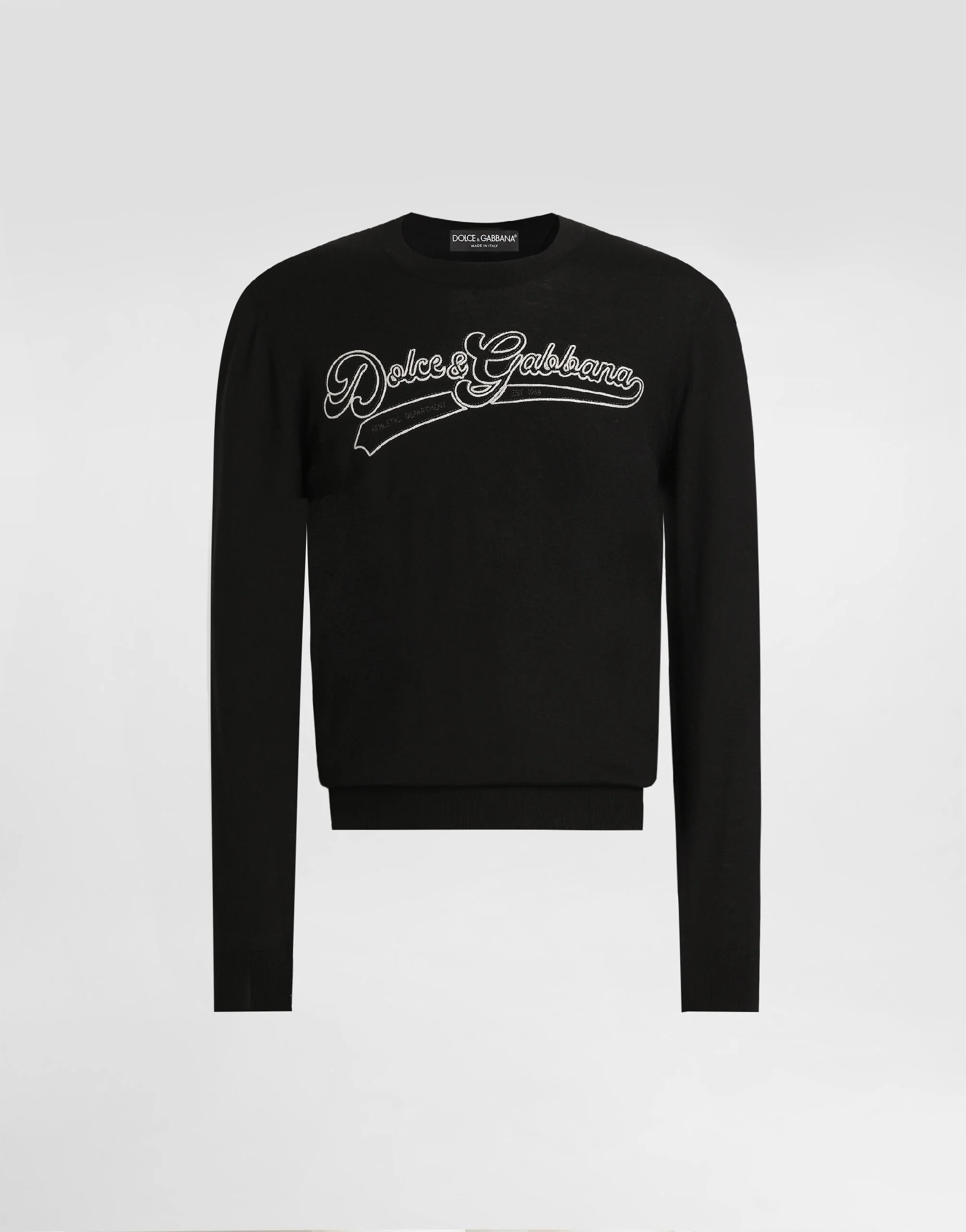 Virgin wool pullover with embroidery - 1