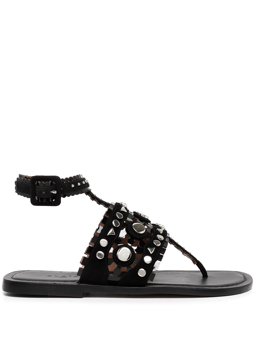 embellished thong sandals - 1