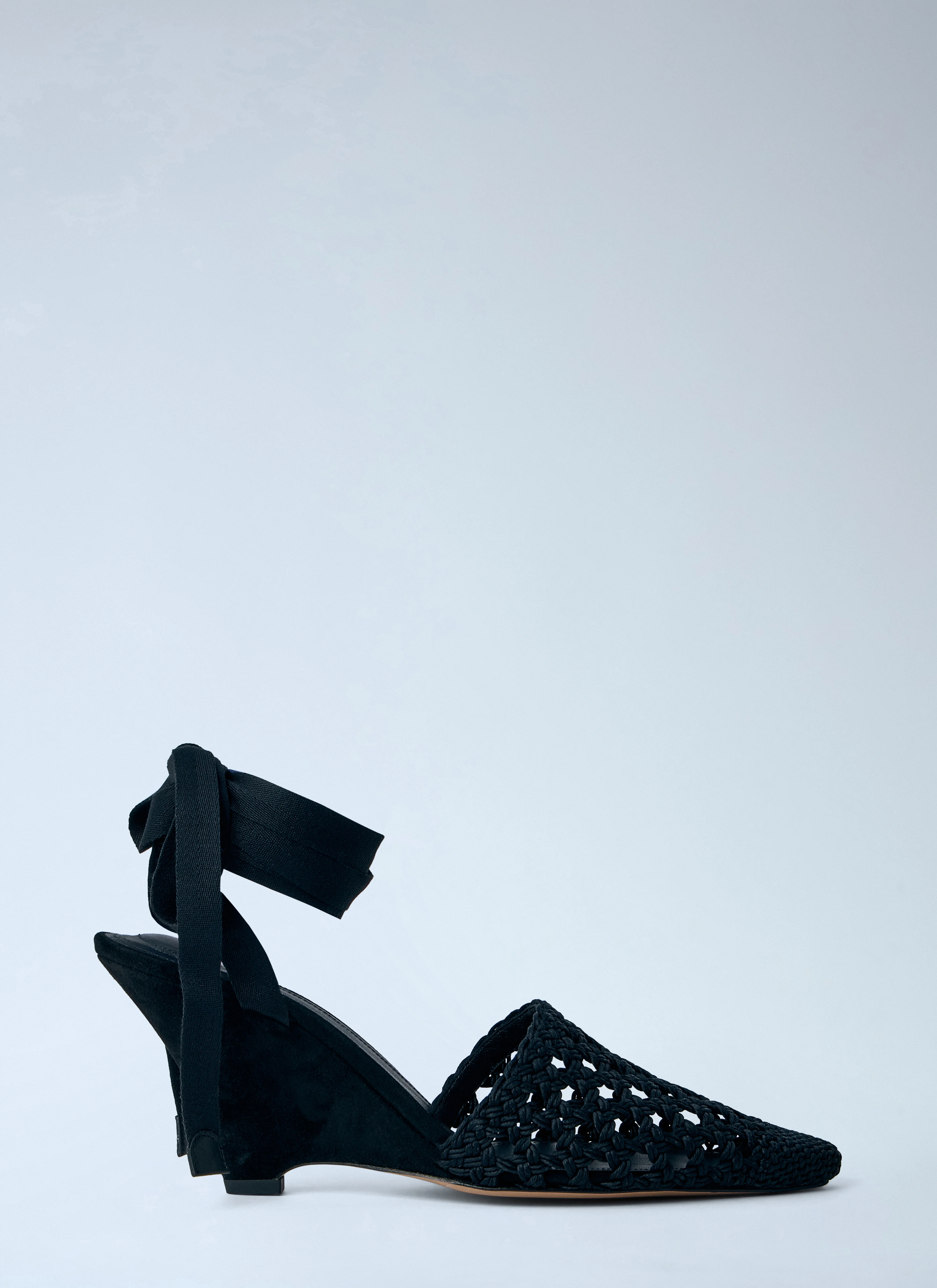 Woven Wedge Sandals - 1