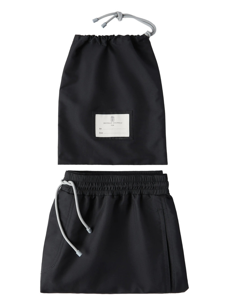 Brunello Cucinelli Drawstring Logo Swim Shorts 4