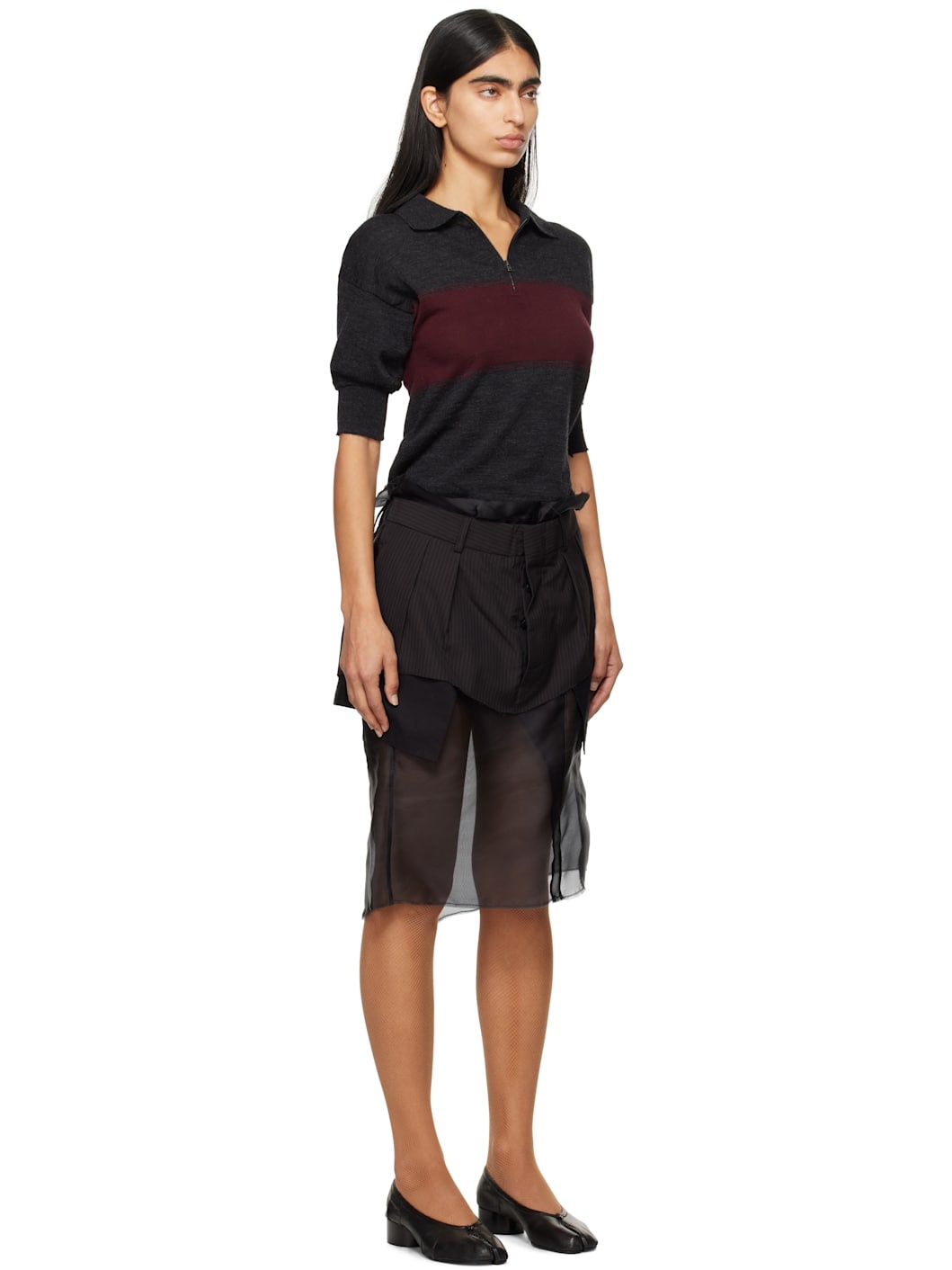 Black Décortiqué Midi Dress - 2