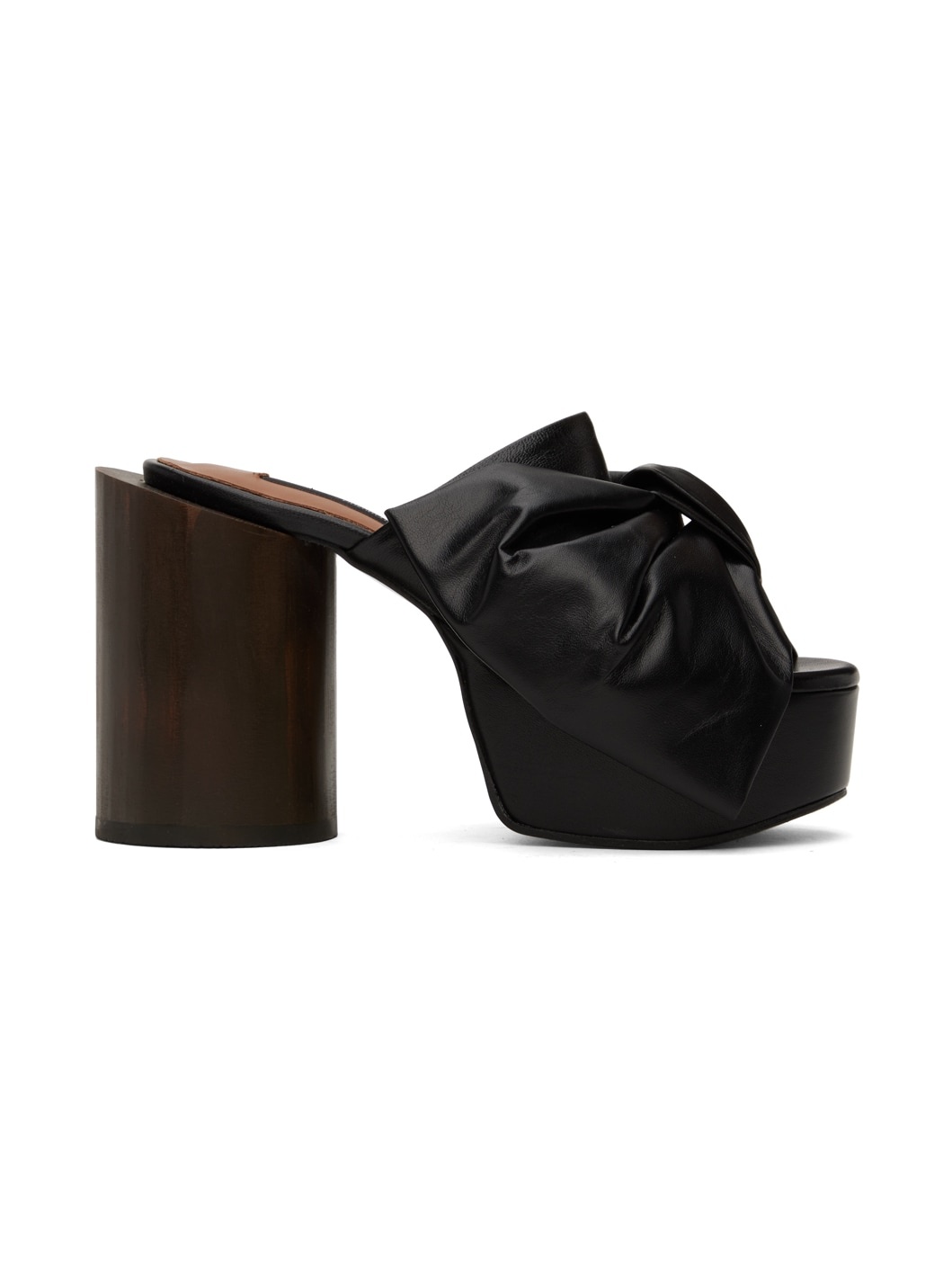 Black Ribbon Platform Heels - 1