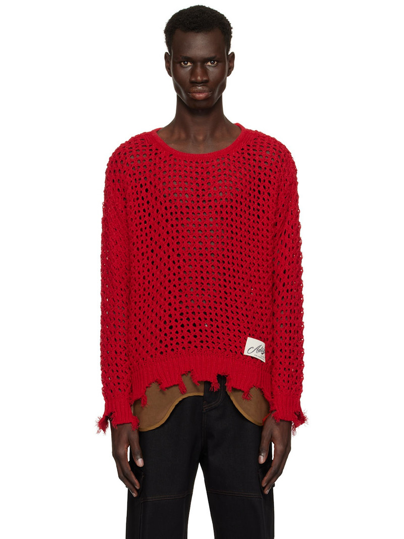 Red Damaged Sweater 1