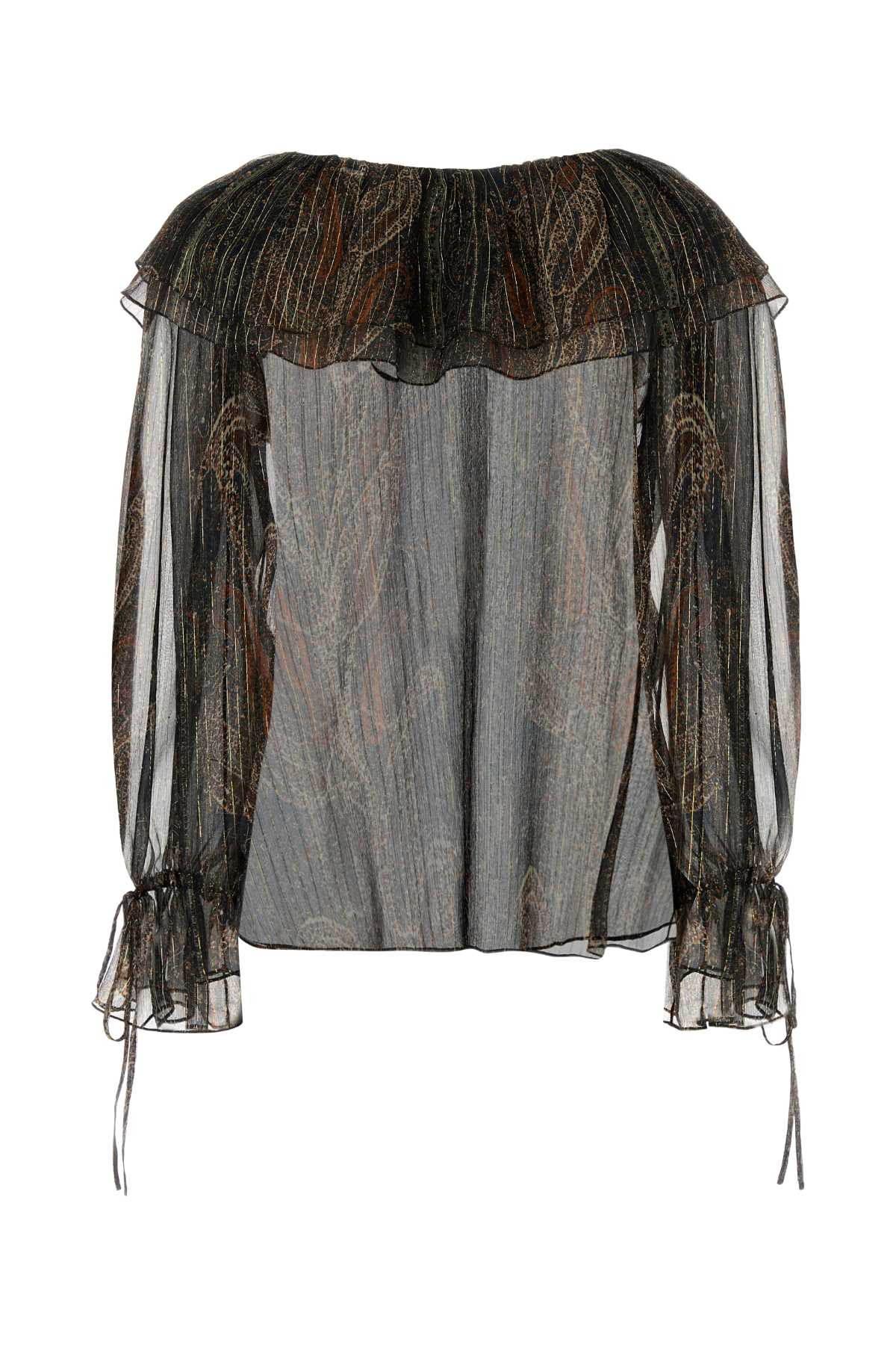 Saint Laurent Women Printed Silk Blend Blouse - 2