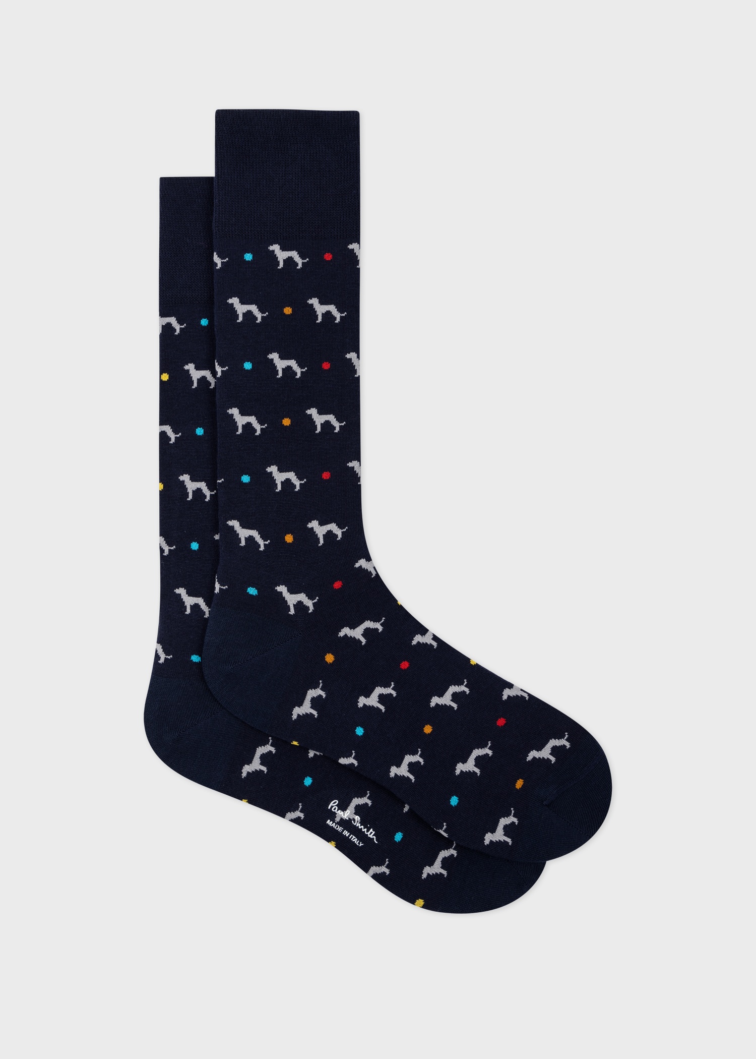 Navy Cotton-Blend 'Whippet' Socks - 1