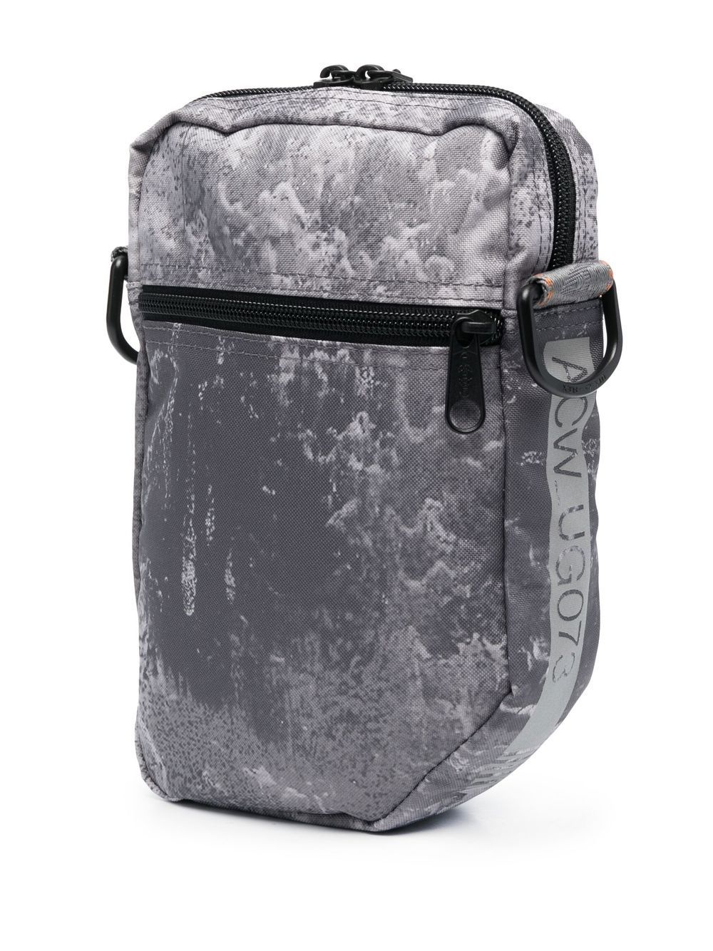 abstract-print panelled shoulder bag - 3