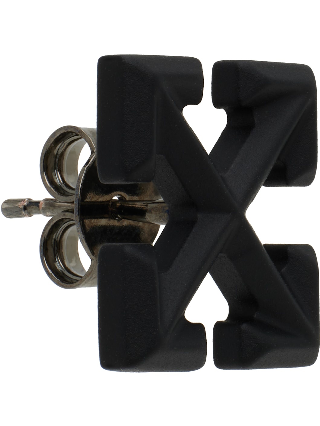 Black Arrow Mono Single Earring - 2