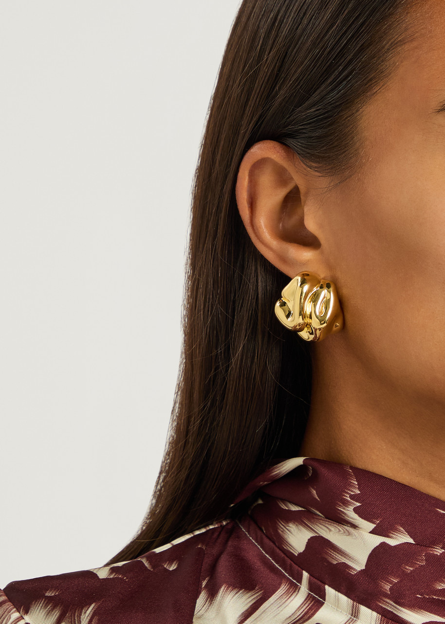 Completedworks Sculpted 18kt Gold-plated Stud Earrings - 2