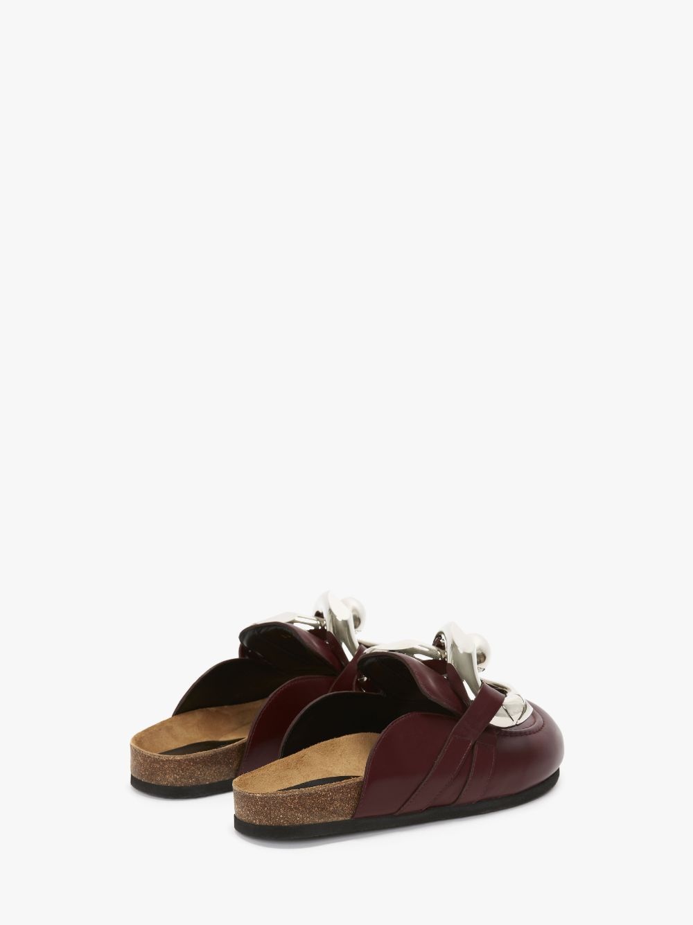 CHAIN LOAFER LEATHER MULES - 3