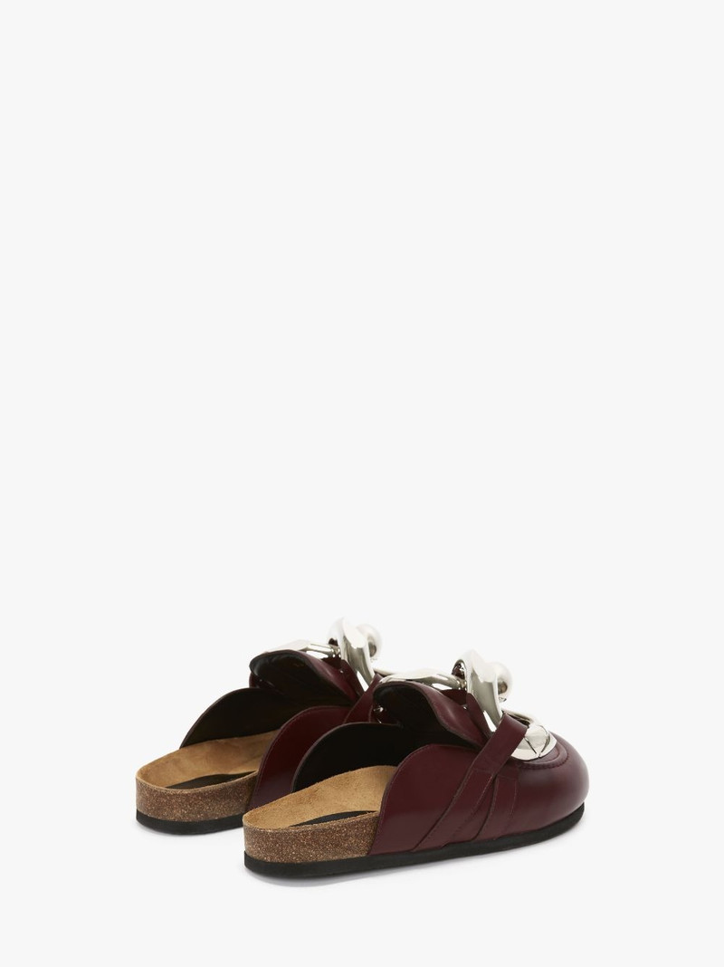 CHAIN LOAFER LEATHER MULES 3