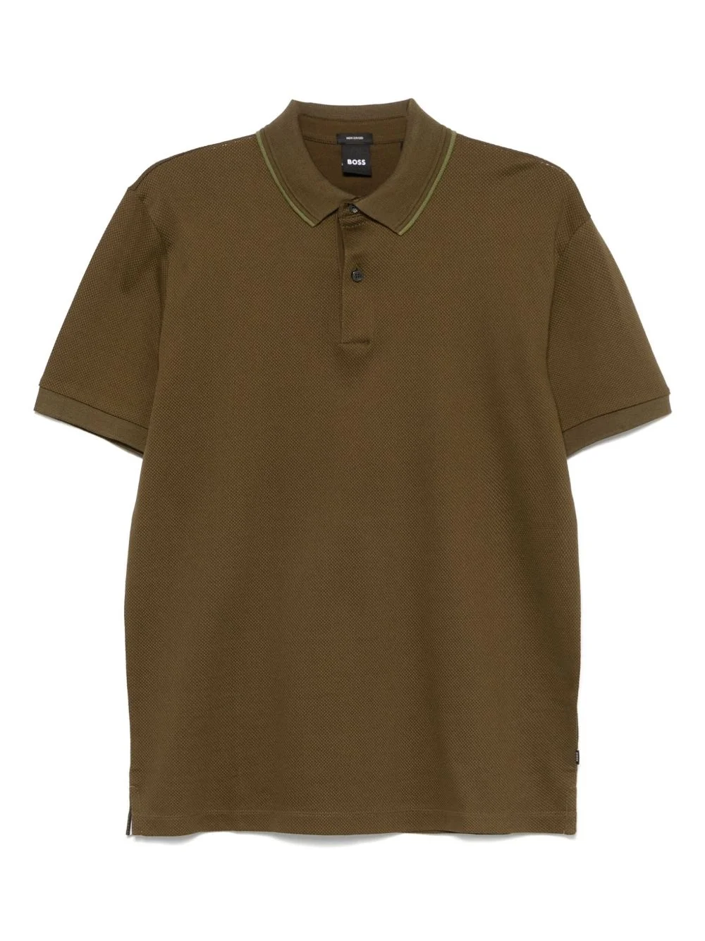 textured polo shirt - 1