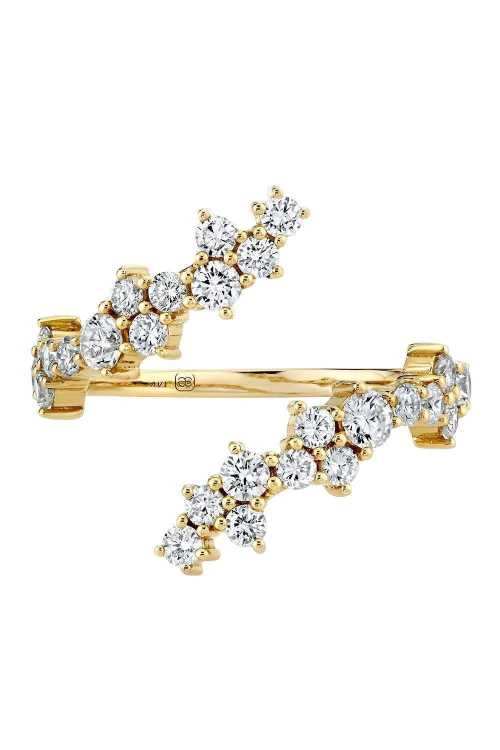 Diamond Cocktail Wrap Ring - 1